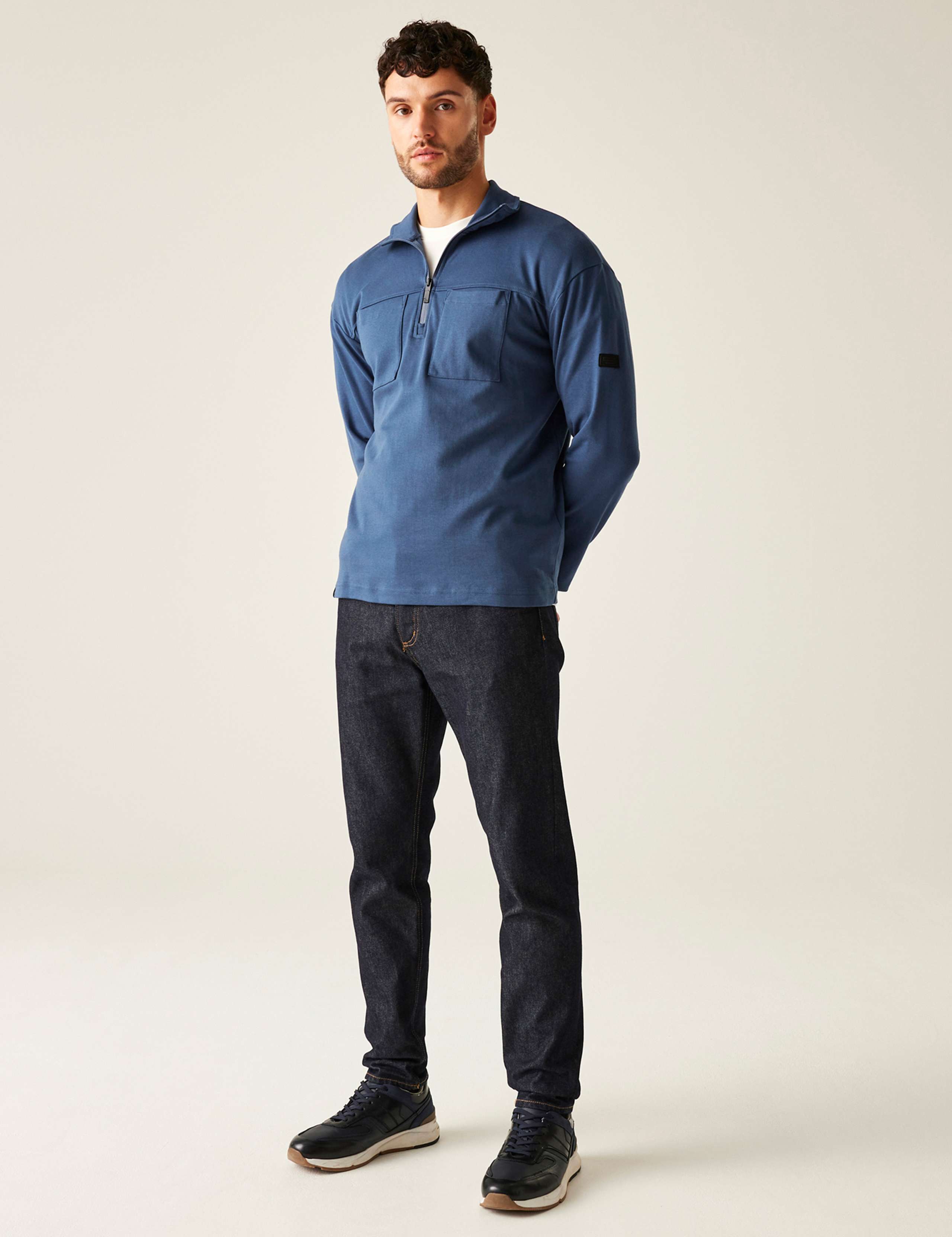 Ferdo Pure Cotton Half Zip Sweatshirt 3 of 5