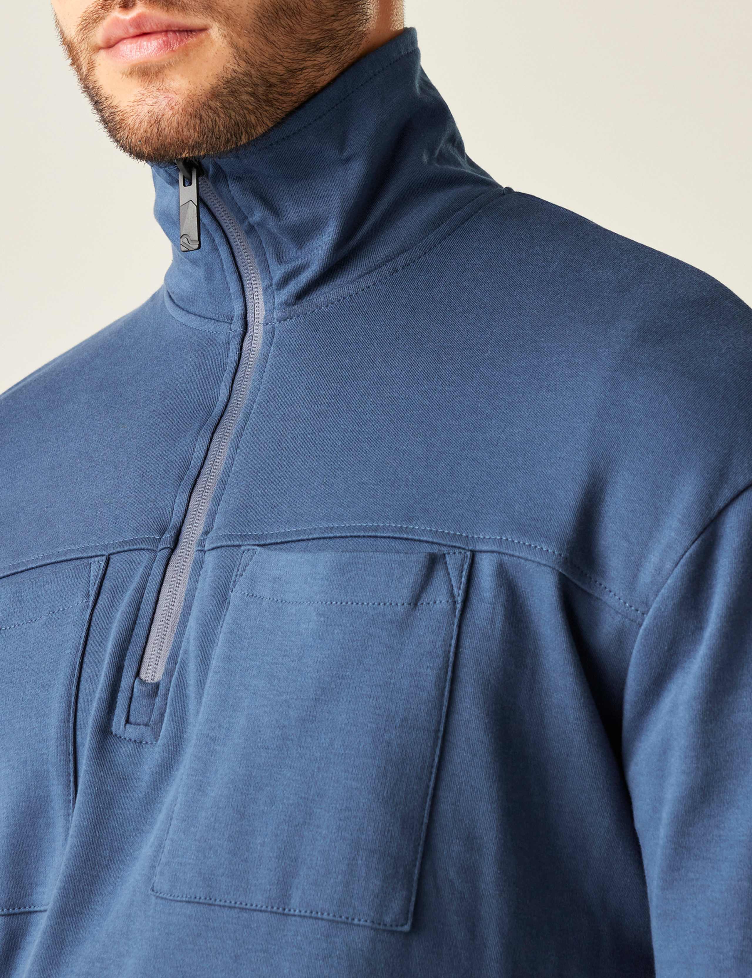 Ferdo Pure Cotton Half Zip Sweatshirt 5 of 5
