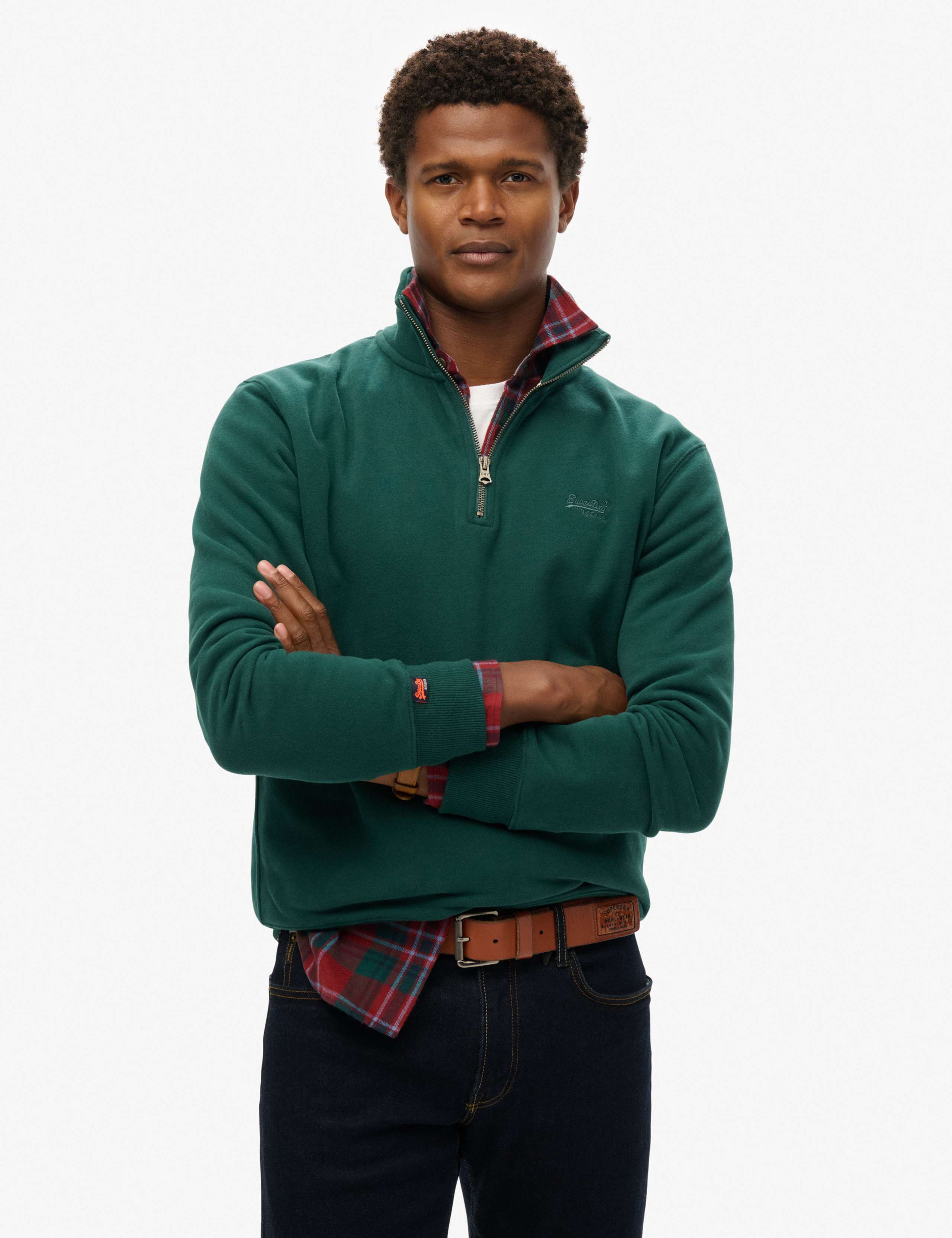 Slim Fit Cotton Rich Half-Zip Sweatshirt 3 of 5