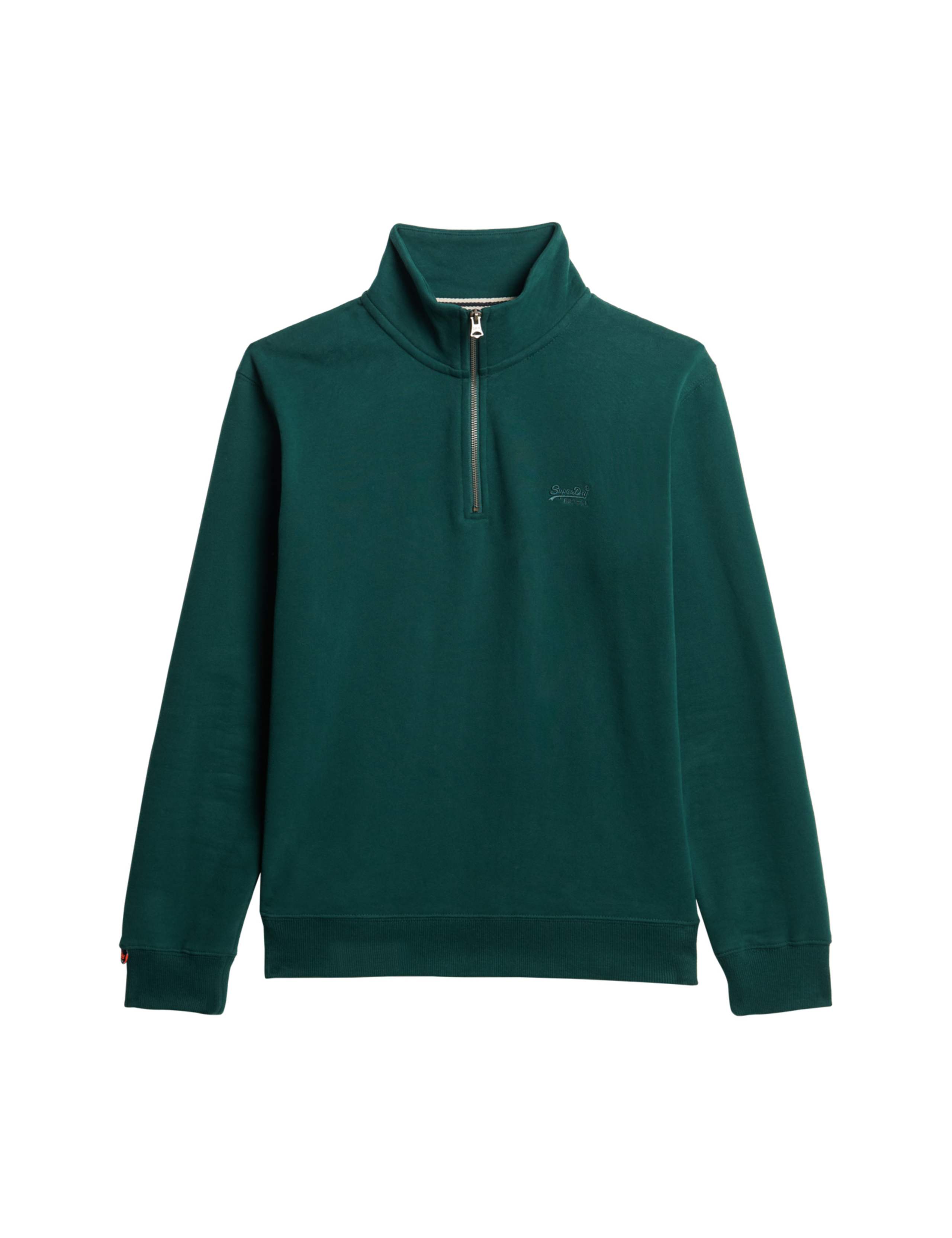 Slim Fit Cotton Rich Half-Zip Sweatshirt 2 of 5