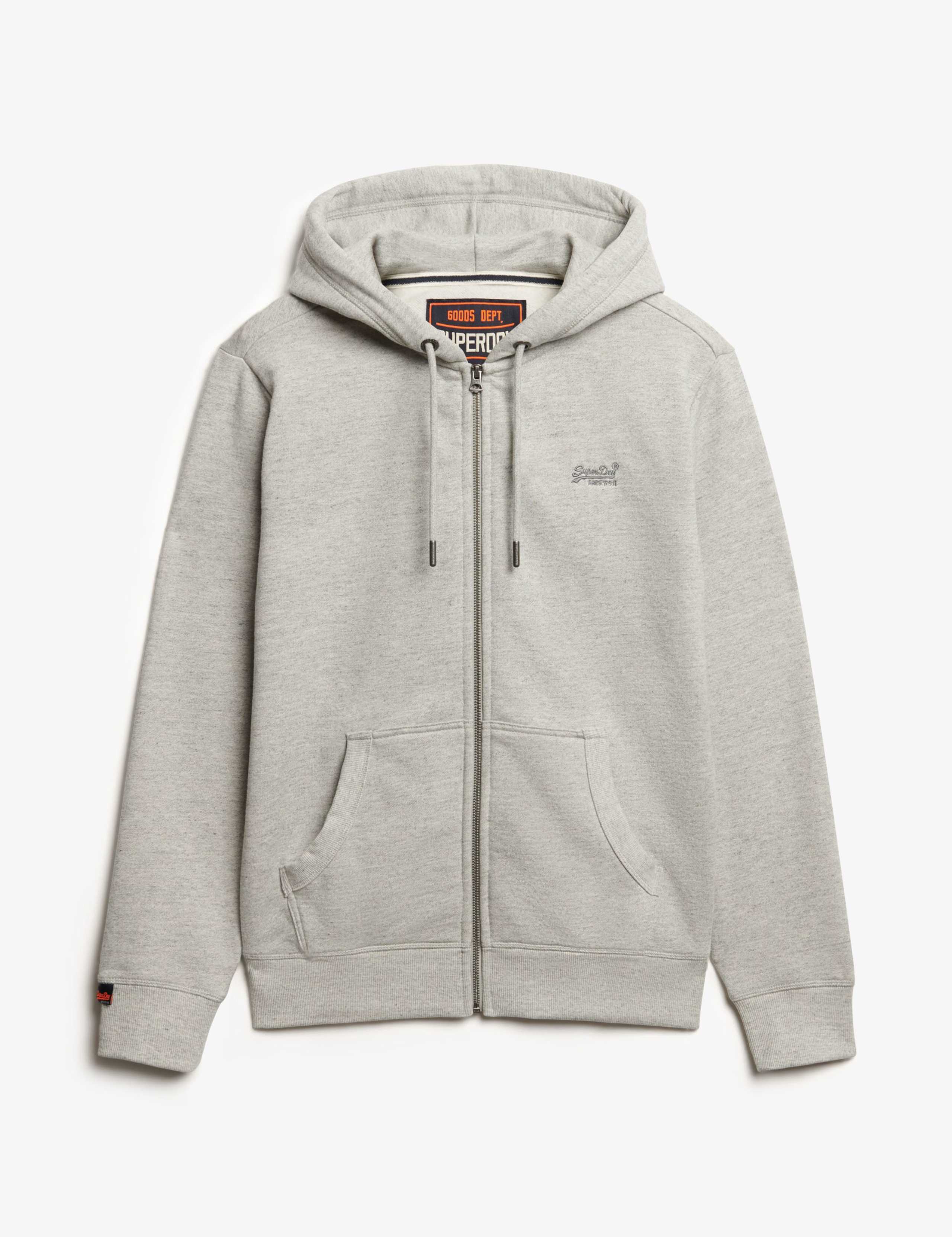 Slim Fit Cotton Rich Zip Up Hoodie 3 of 4