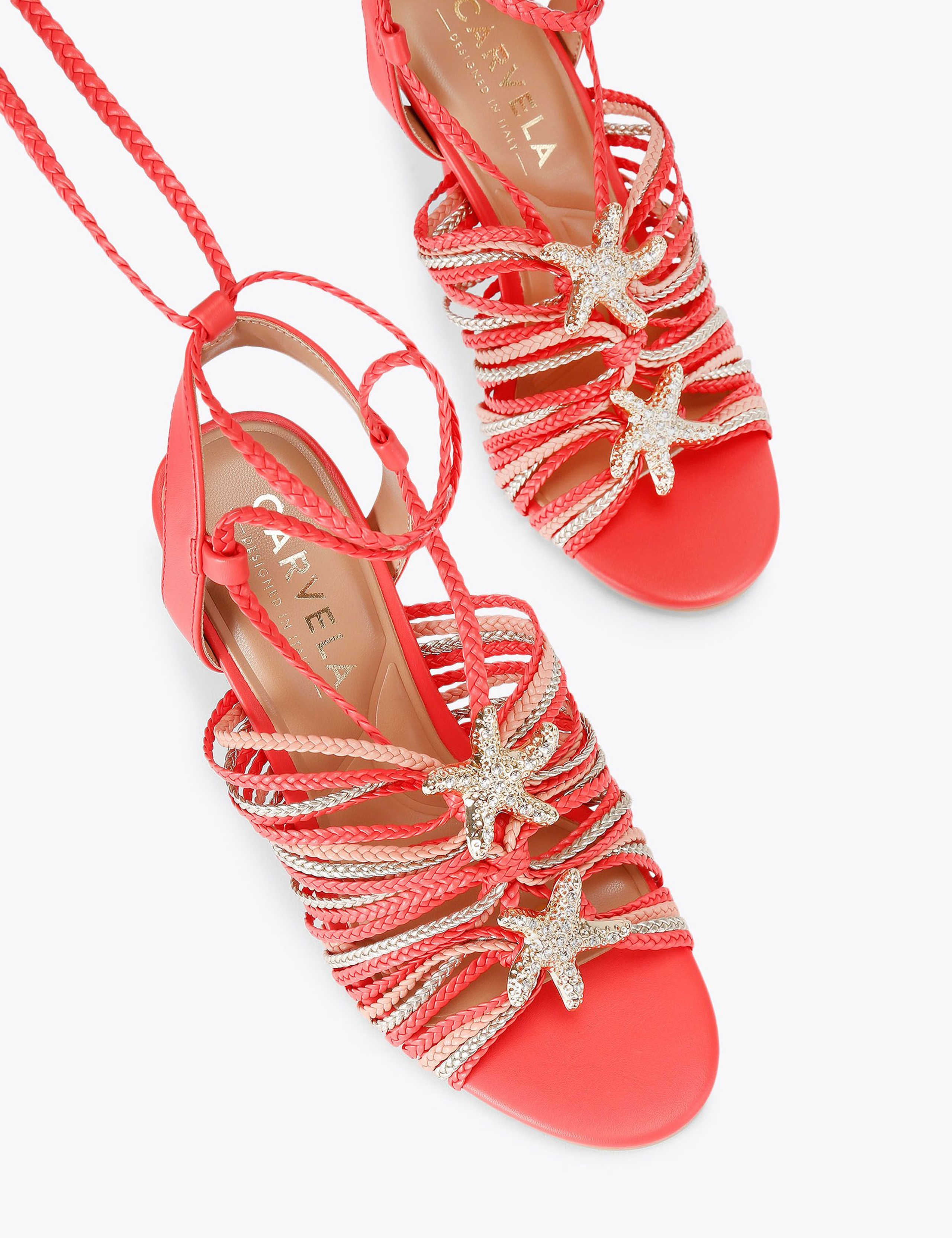 Embellished Ankle Tie Stiletto Heels 2 of 4