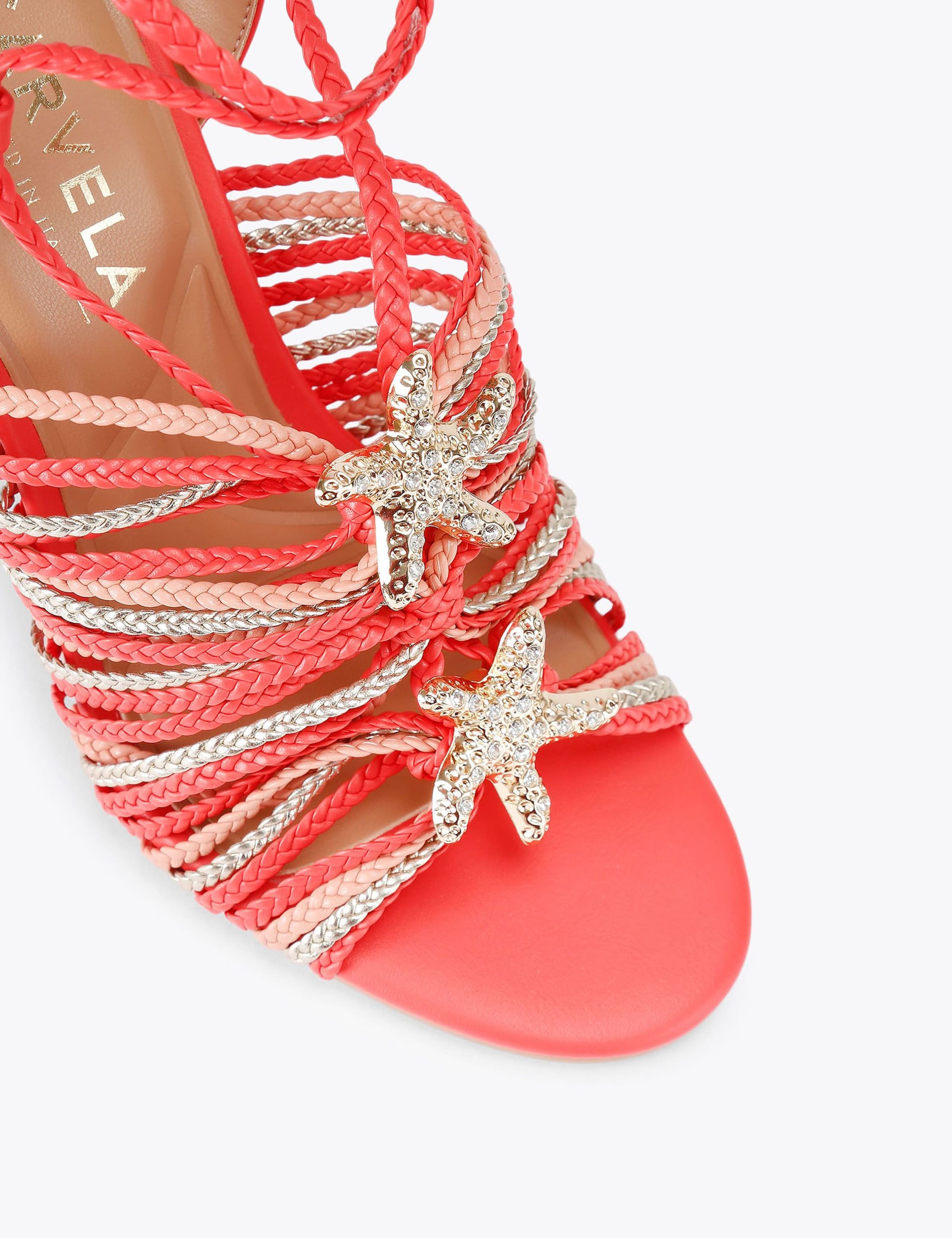 Embellished Ankle Tie Stiletto Heels 3 of 4