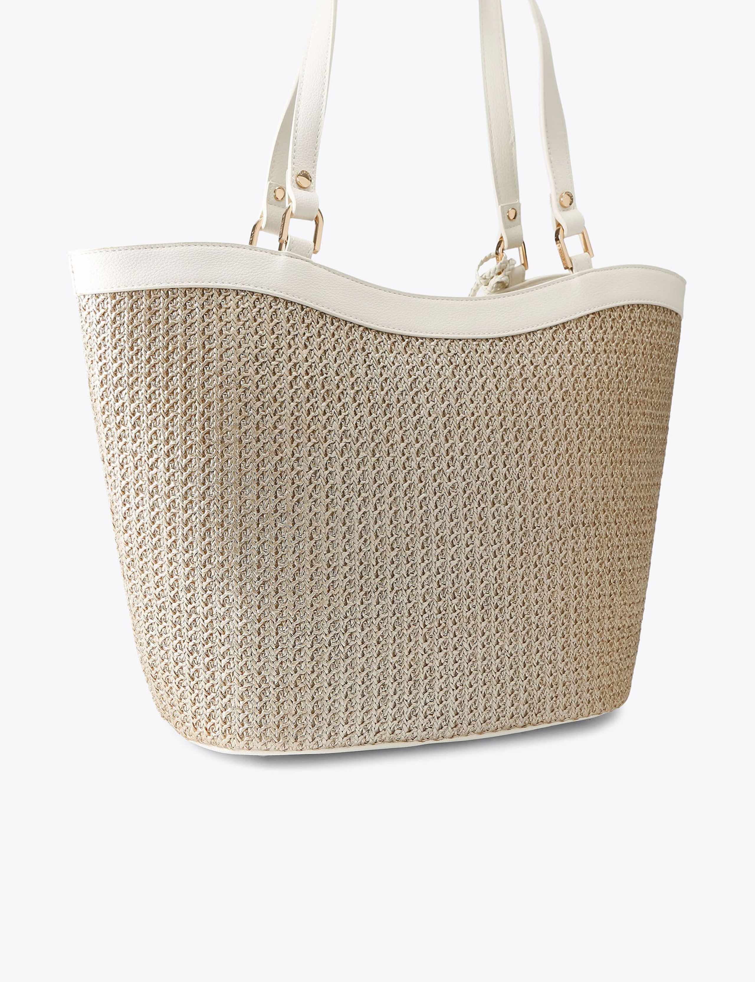 Raffia Metallic Starfish Tote Bag 3 of 4