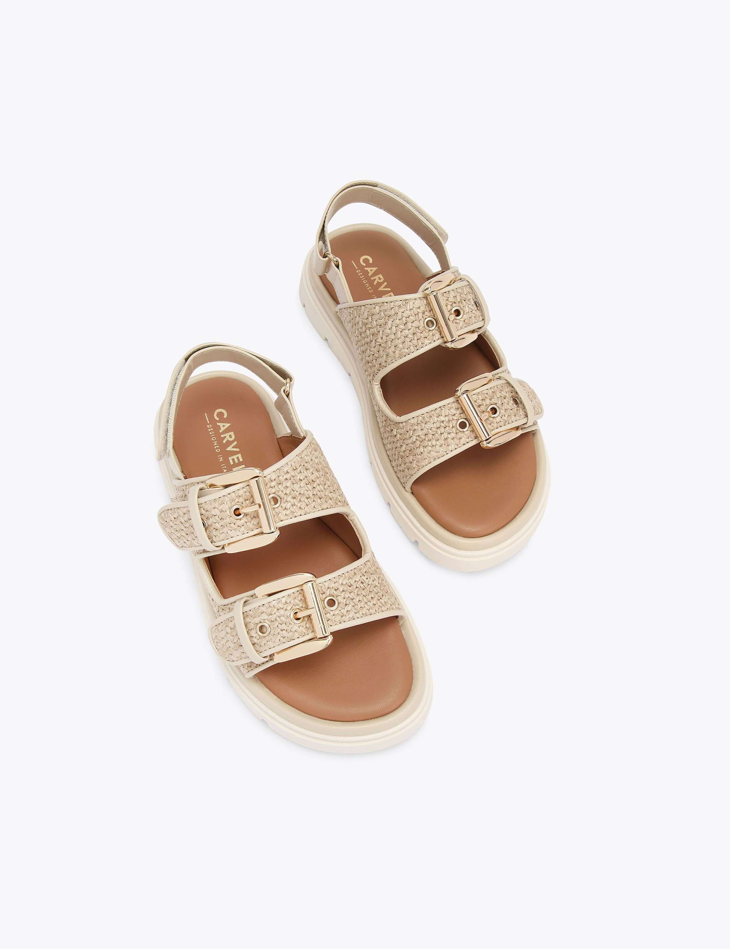 Woven Buckle Flatform Slingback Sandals 2 of 5