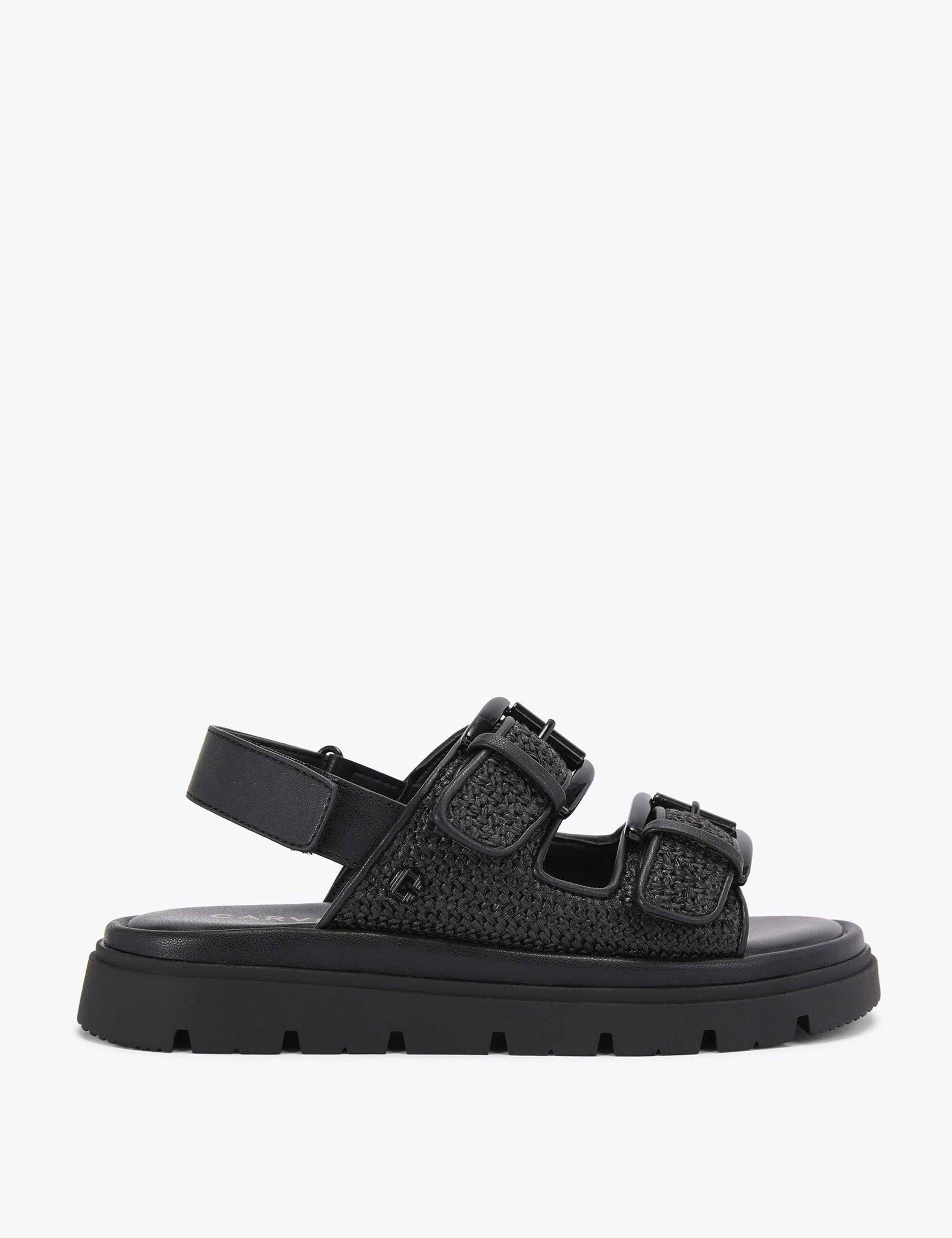 Woven Buckle Flatform Slingback Sandals 1 of 5