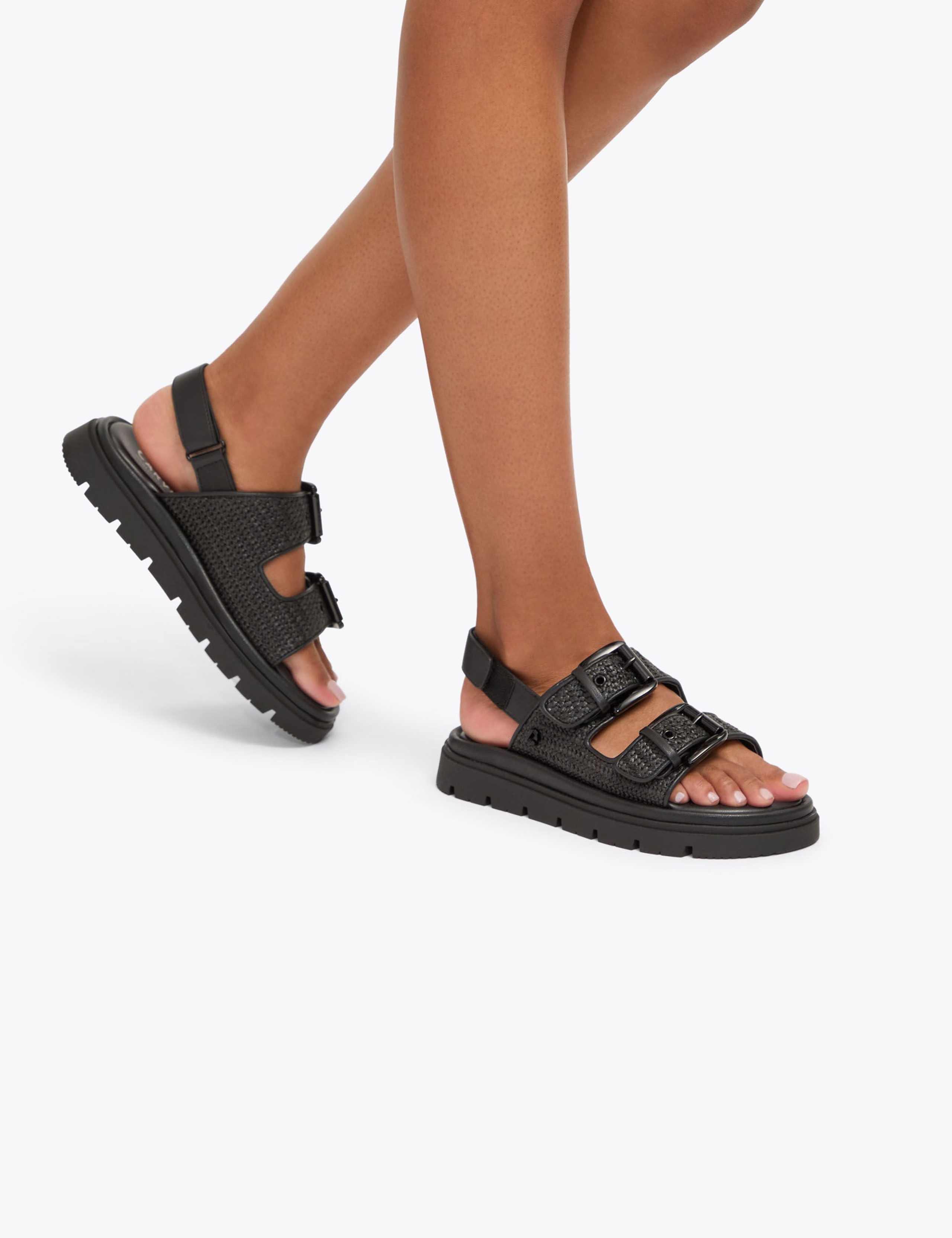 Woven Buckle Flatform Slingback Sandals 4 of 5