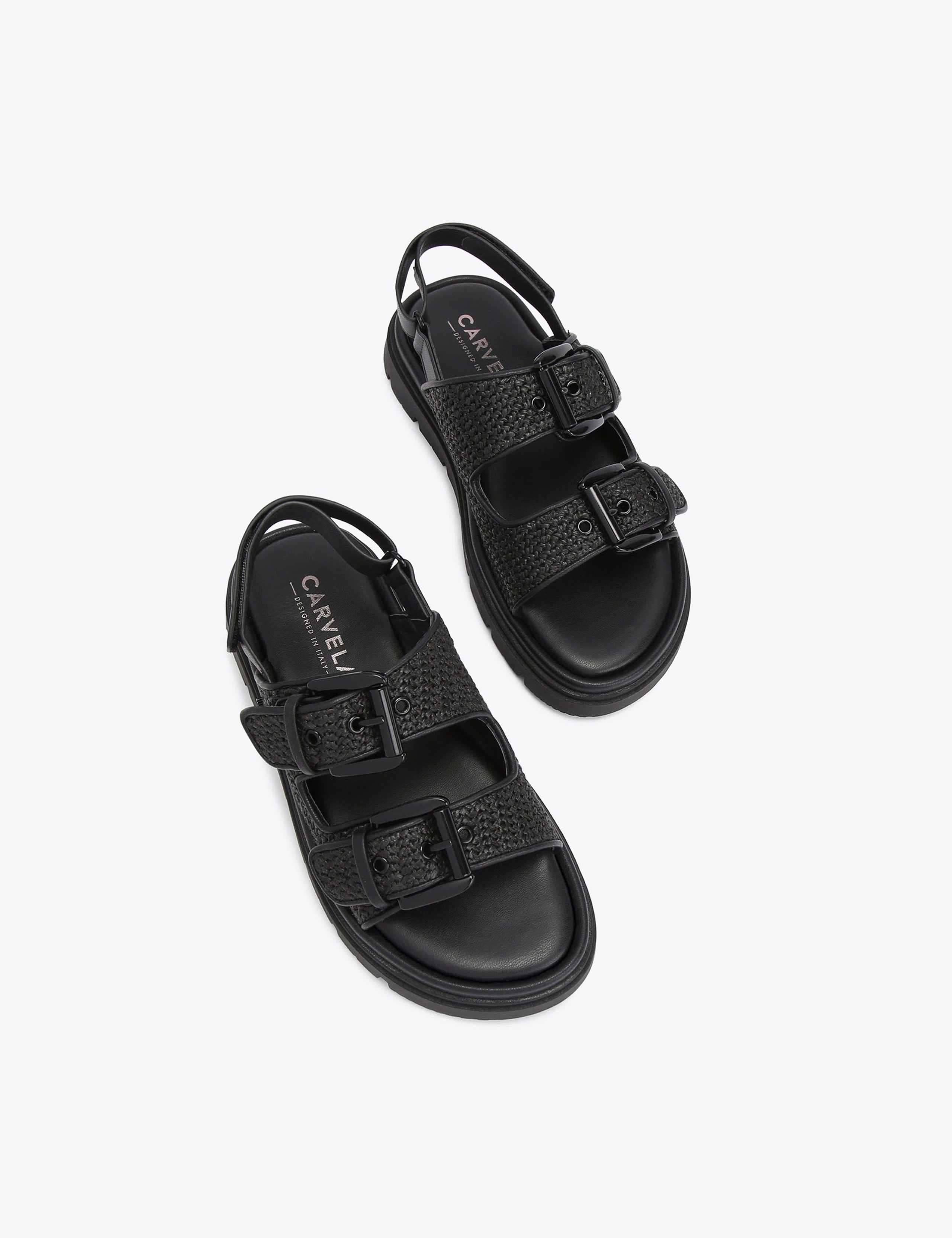 Woven Buckle Flatform Slingback Sandals 5 of 5