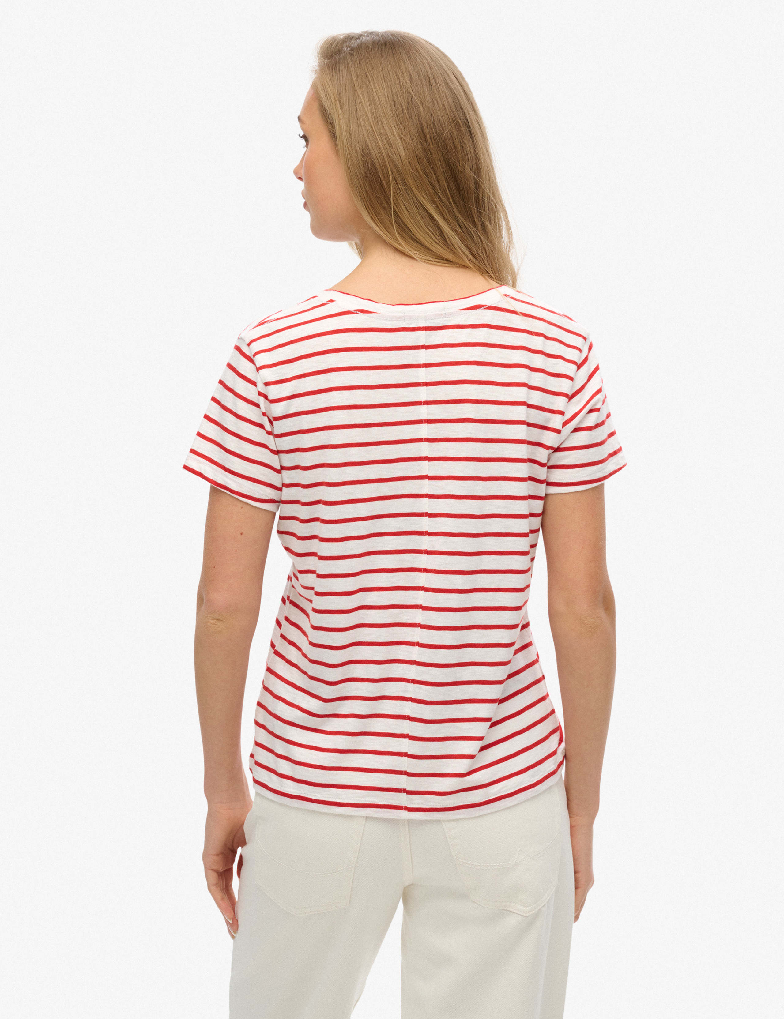 Cotton Rich Striped V-Neck T-Shirt 3 of 6