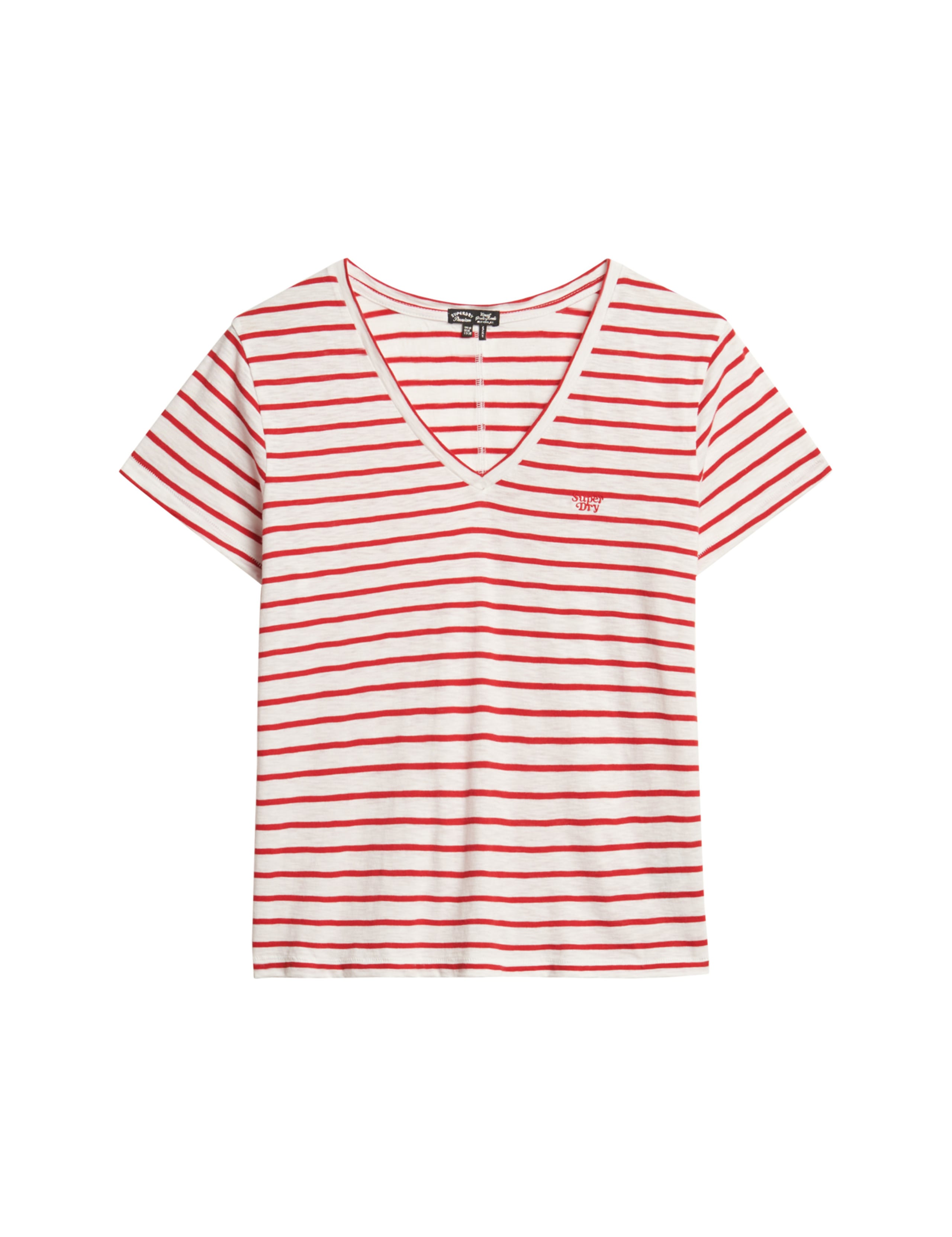 Cotton Rich Striped V-Neck T-Shirt 2 of 6