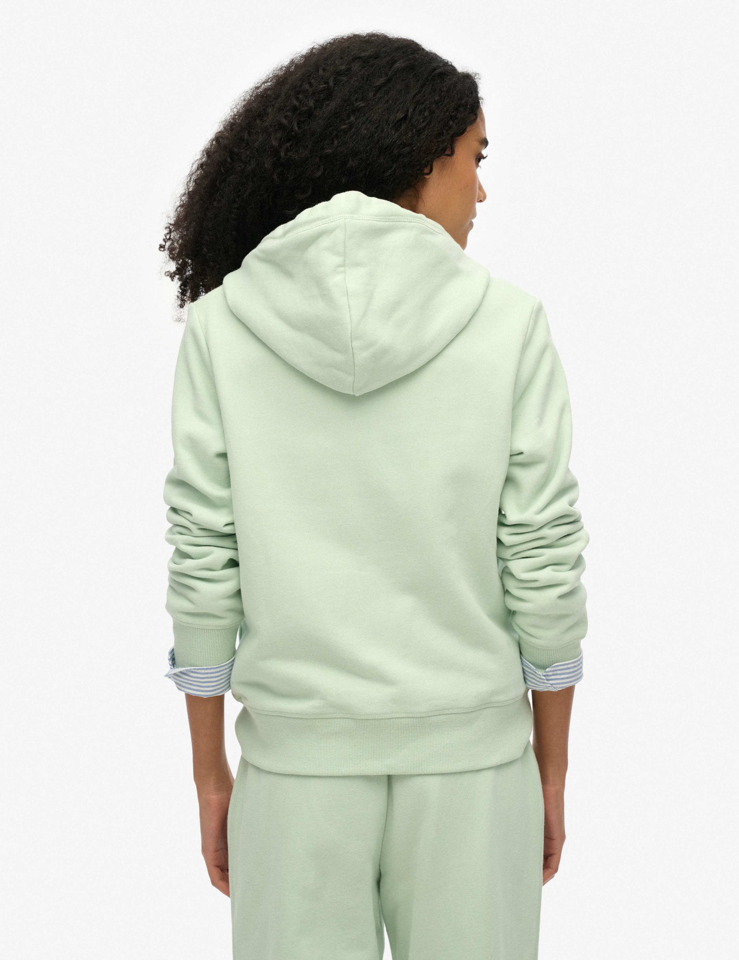 Cotton Rich Zip Up Embroidered Logo Hoodie 4 of 5