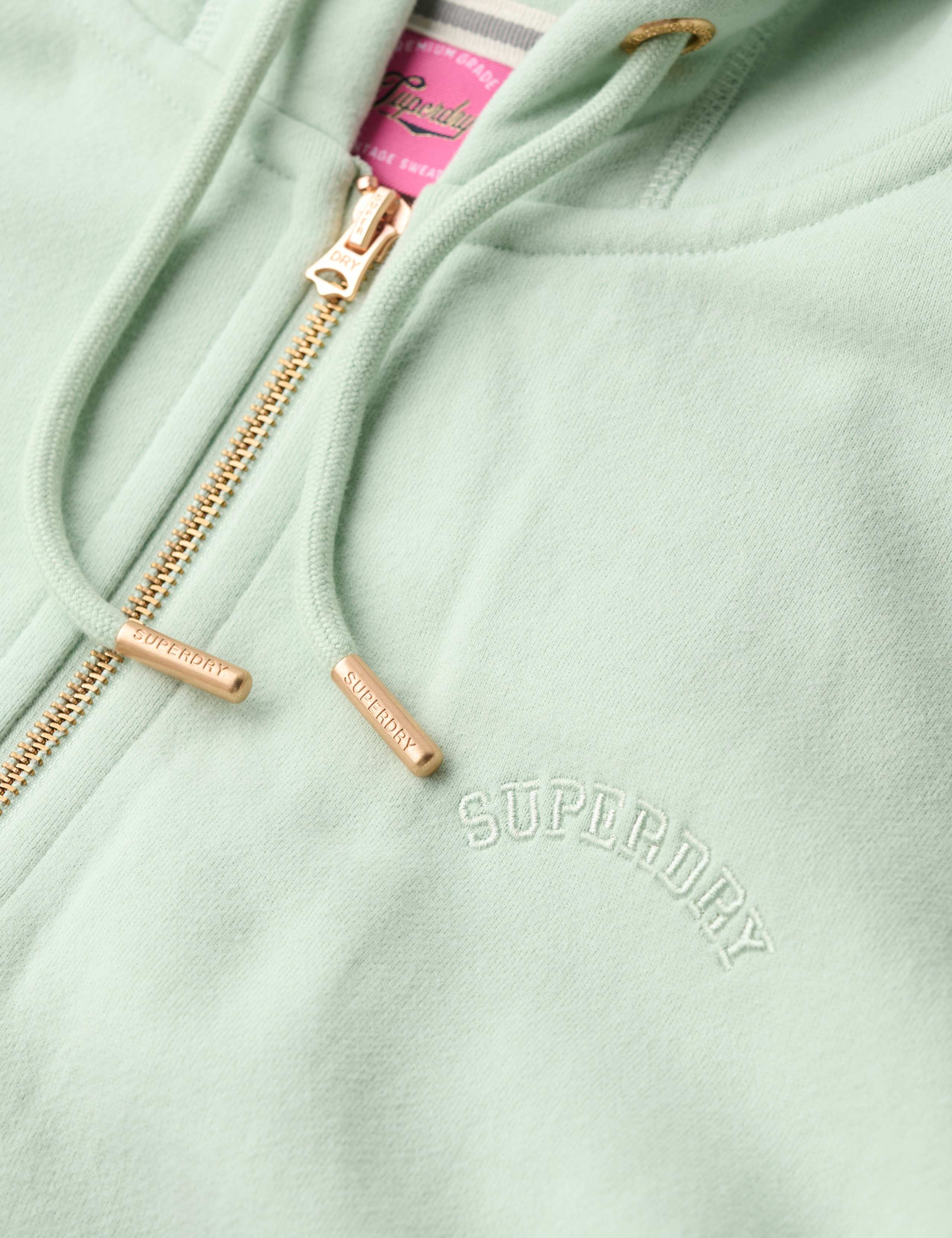 Cotton Rich Zip Up Embroidered Logo Hoodie 5 of 5
