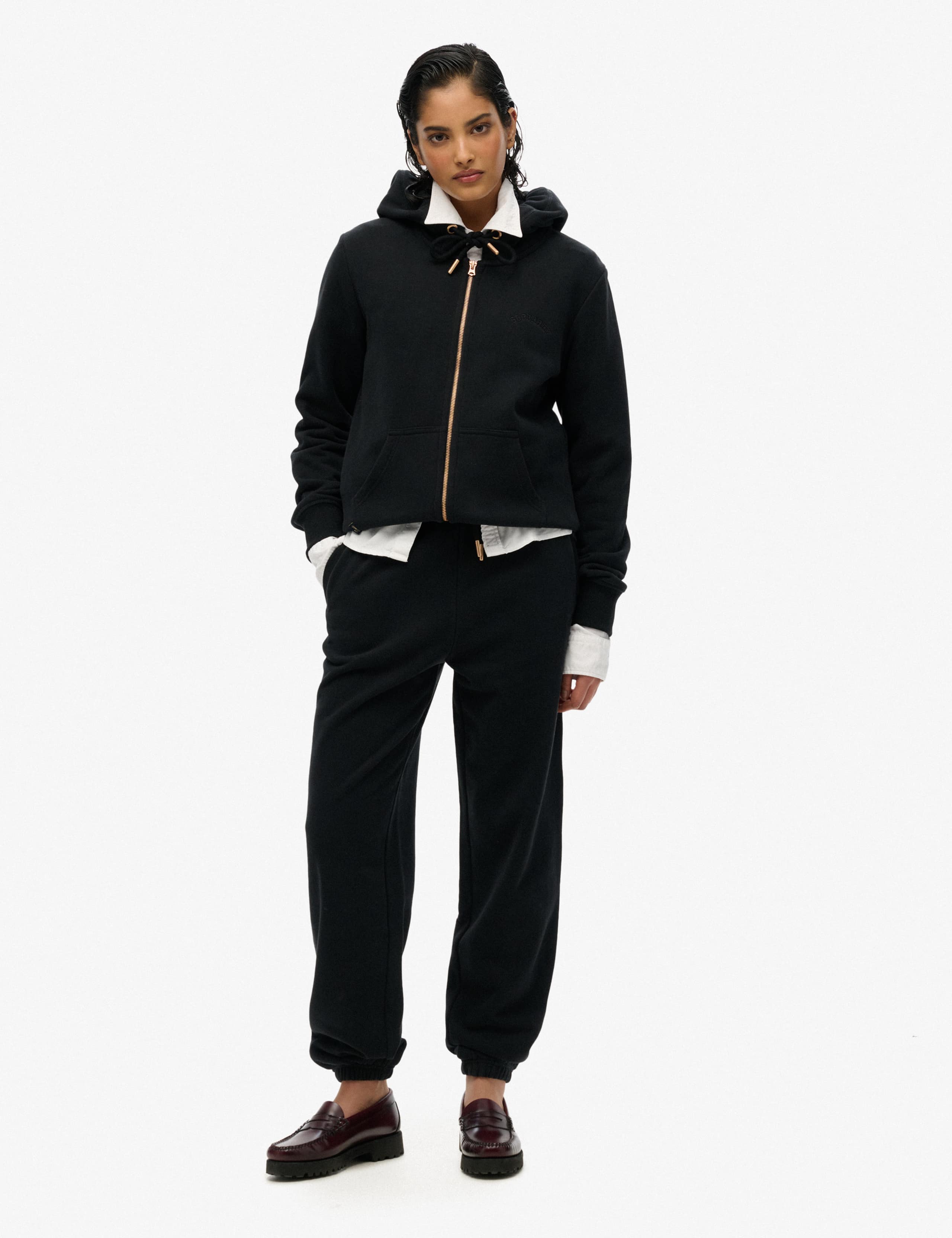 Cotton Rich Zip Up Embroidered Logo Hoodie 2 of 5