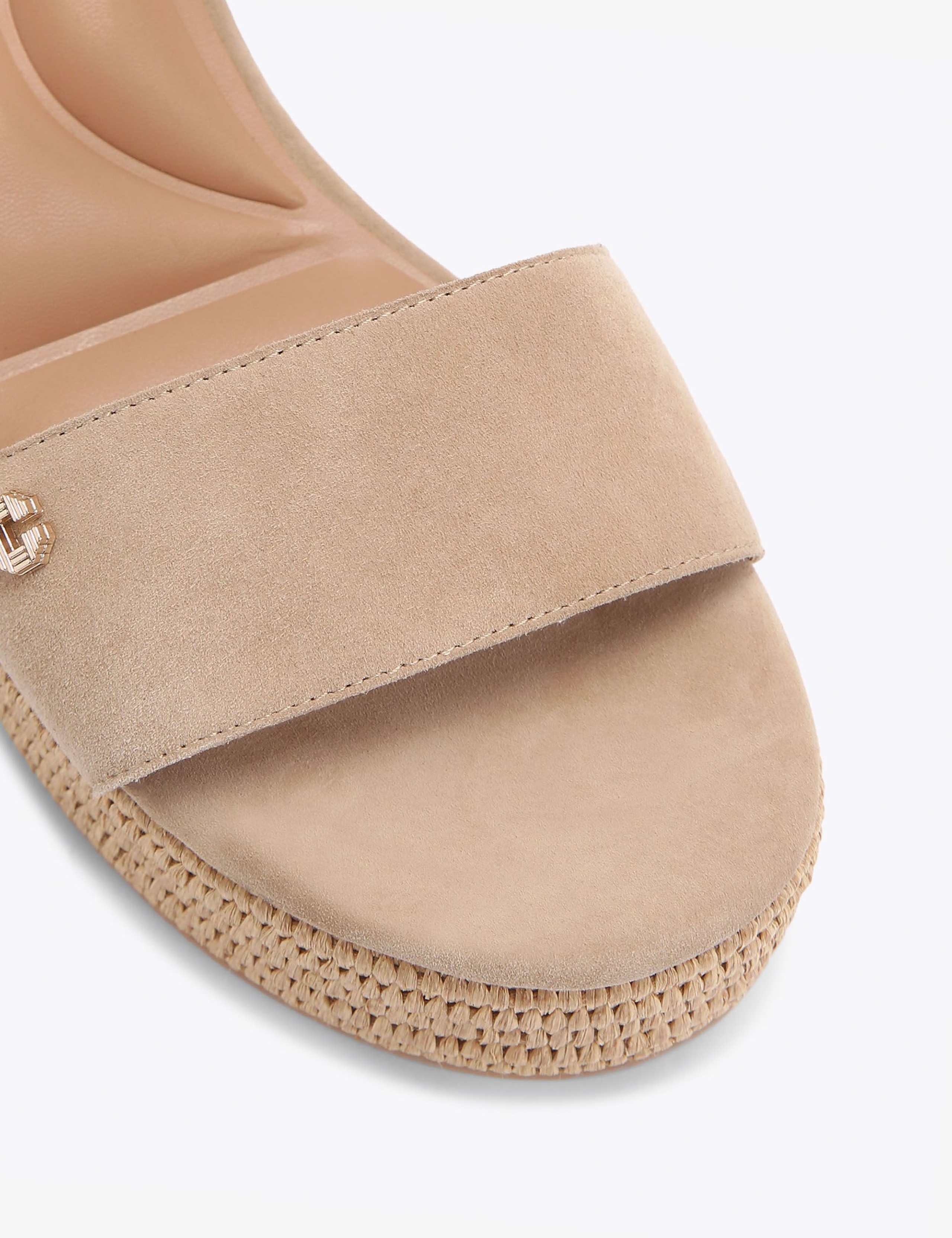 Suede Ankle Strap Wedge Flatform Sandals 3 of 4