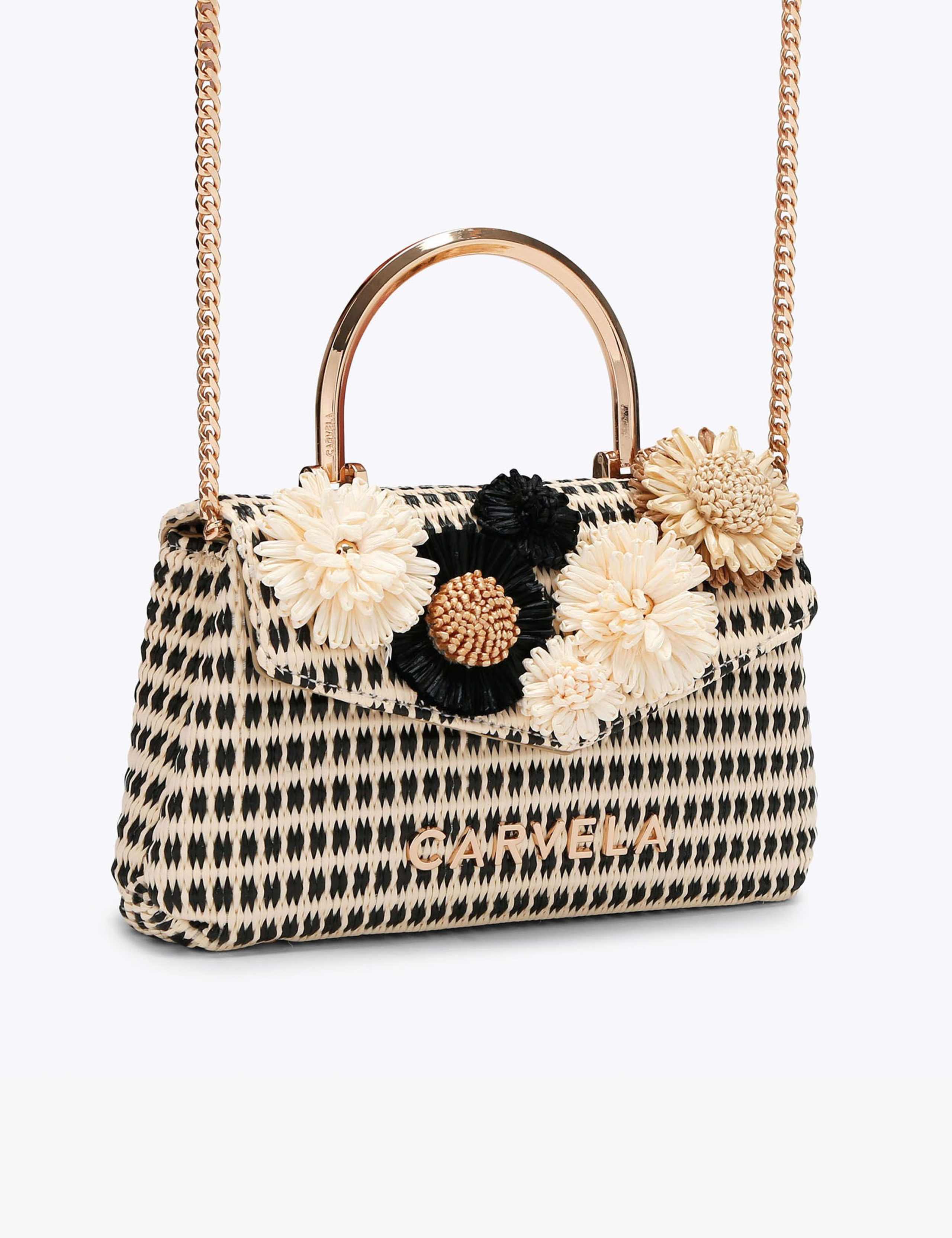 Raffia Embellished Top Handle Grab Bag 2 of 5