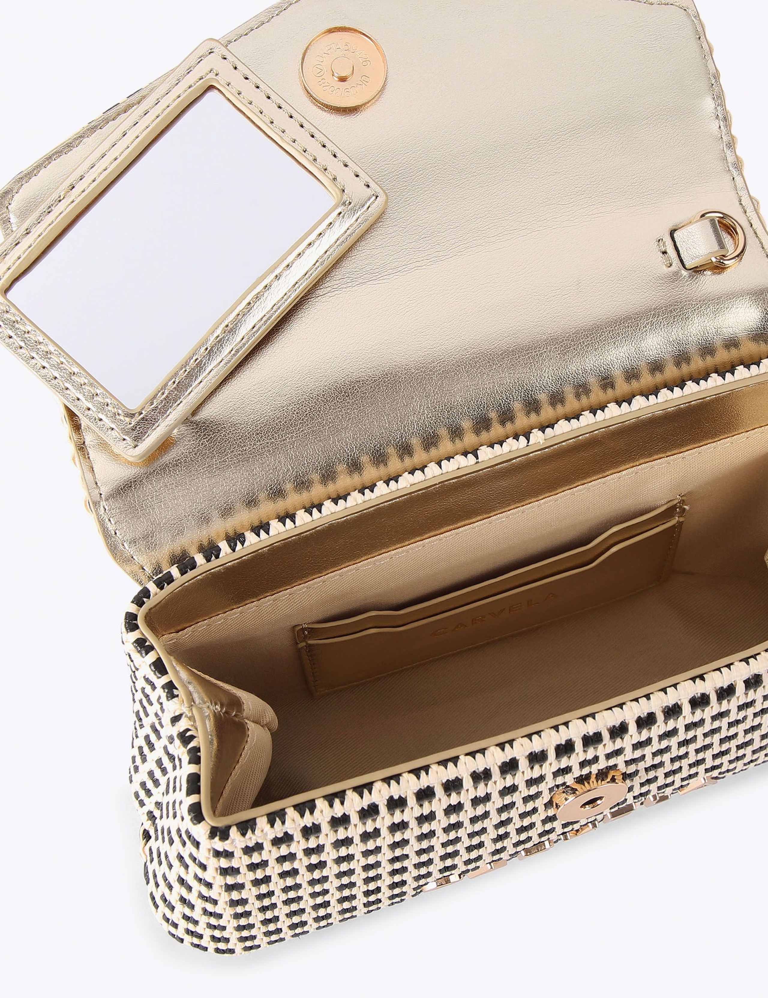 Raffia Embellished Top Handle Grab Bag 5 of 5