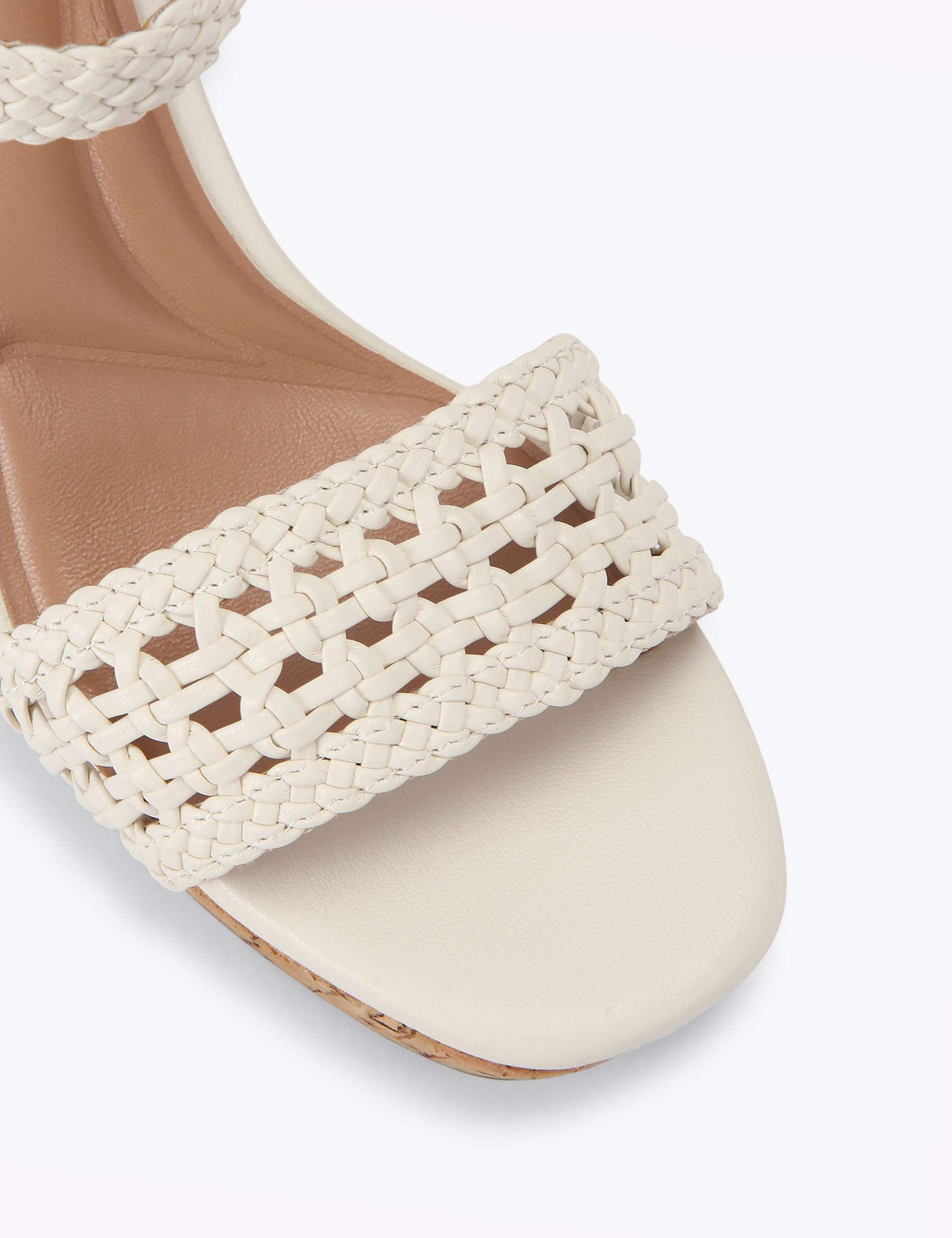 Metallic Braided Ankle Strap Wedge Sandals 4 of 4