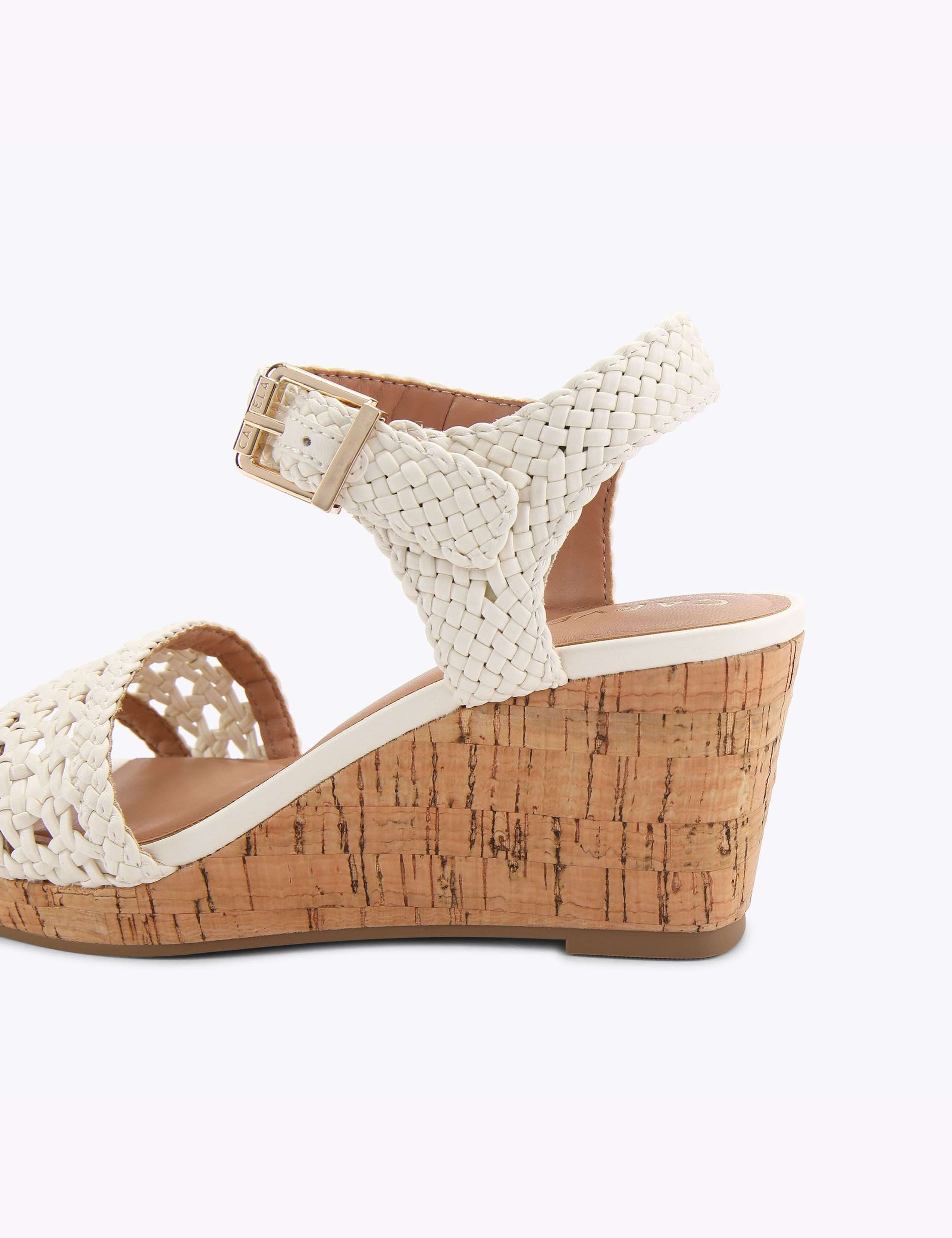 Wide Fit Braided Ankle Strap Wedge Sandals 4 of 4