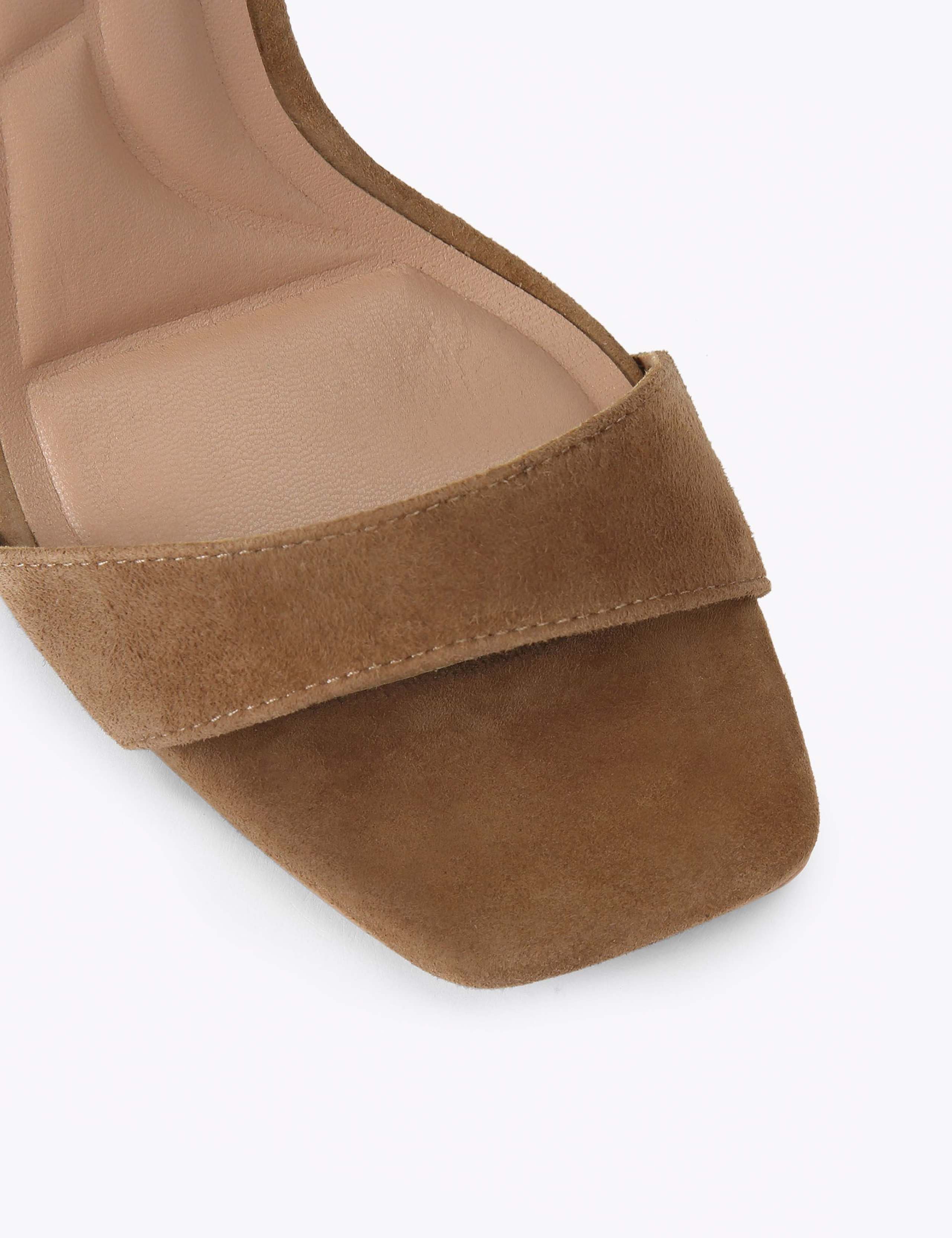 Suede Block Heel Sandals 3 of 4