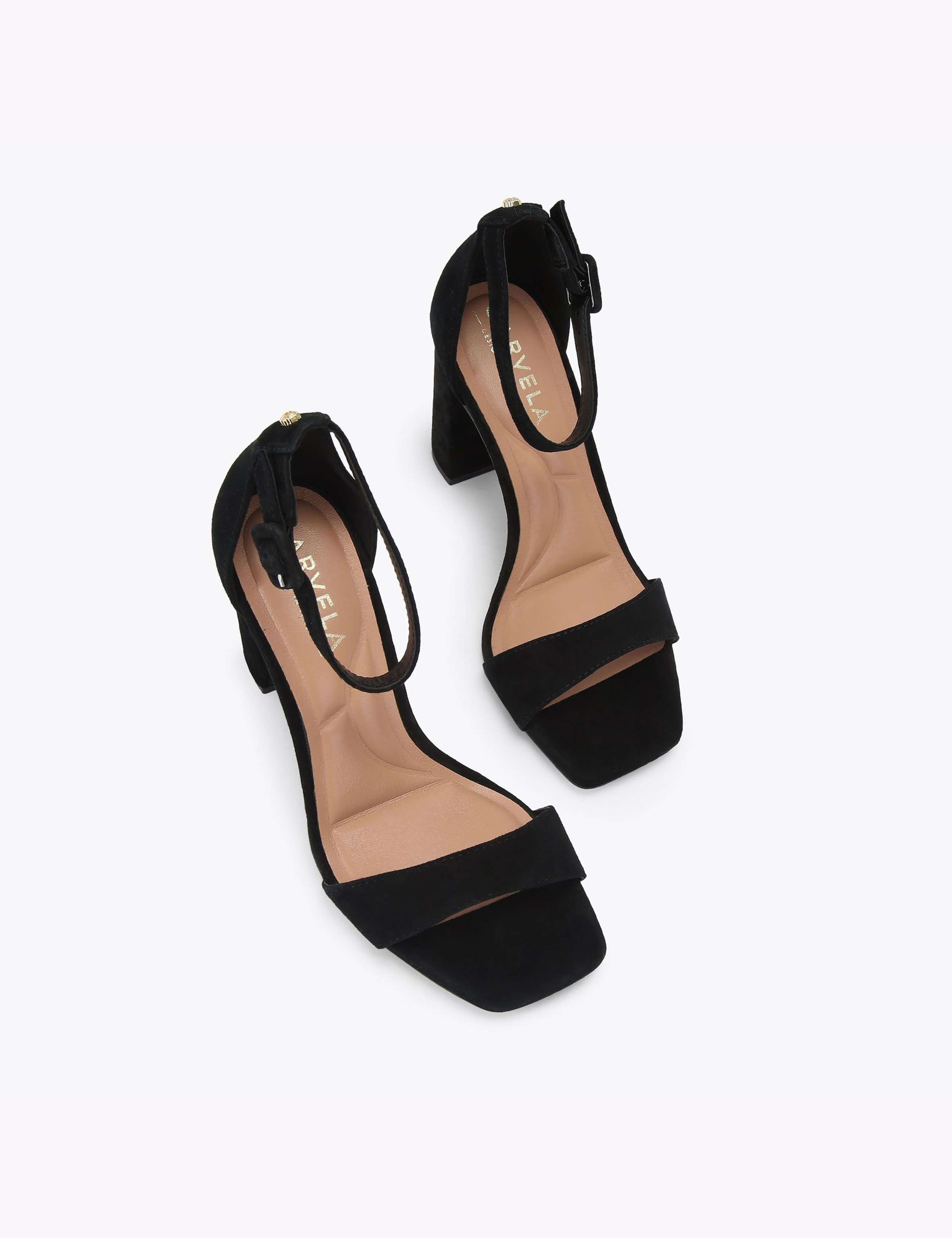 Leather Ankle Strap Block Heel Sandals 2 of 4