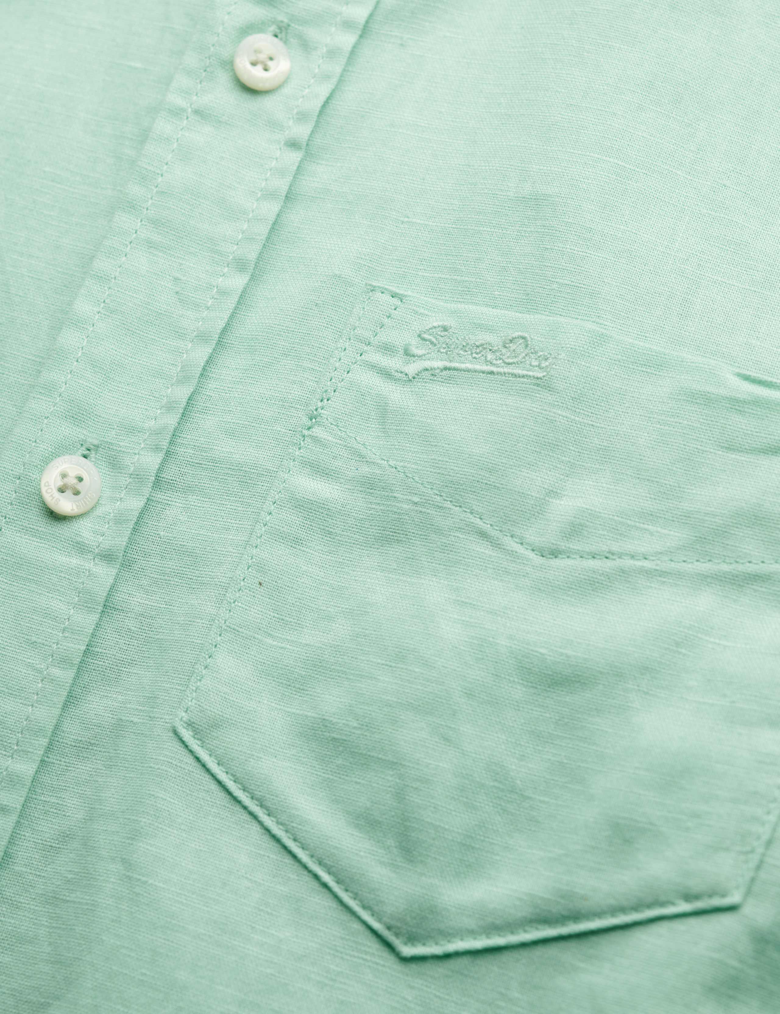 Cotton Linen Blend Long Sleeve Shirt 5 of 5