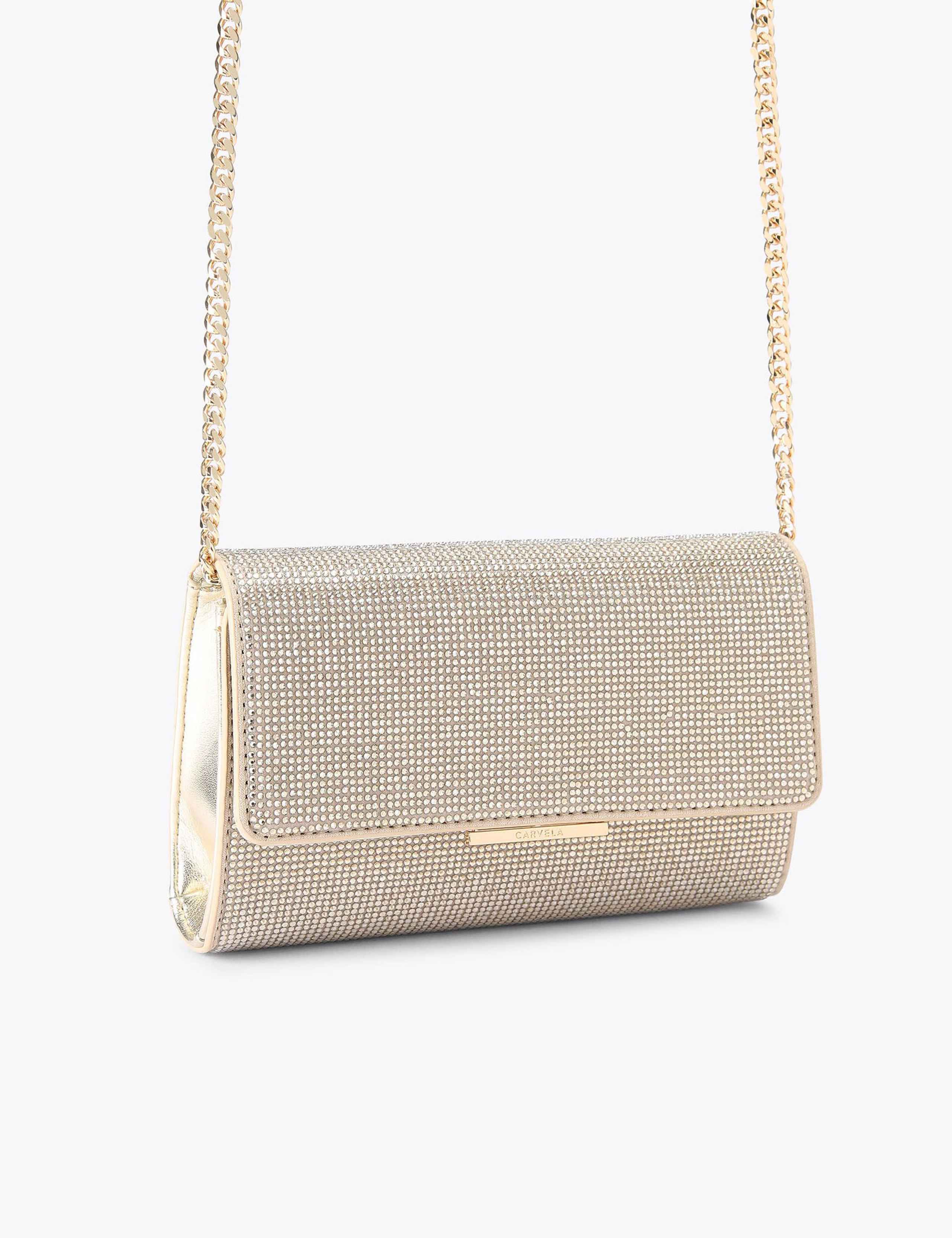 Embellished Chain Strap Clutch Bag 2 of 5