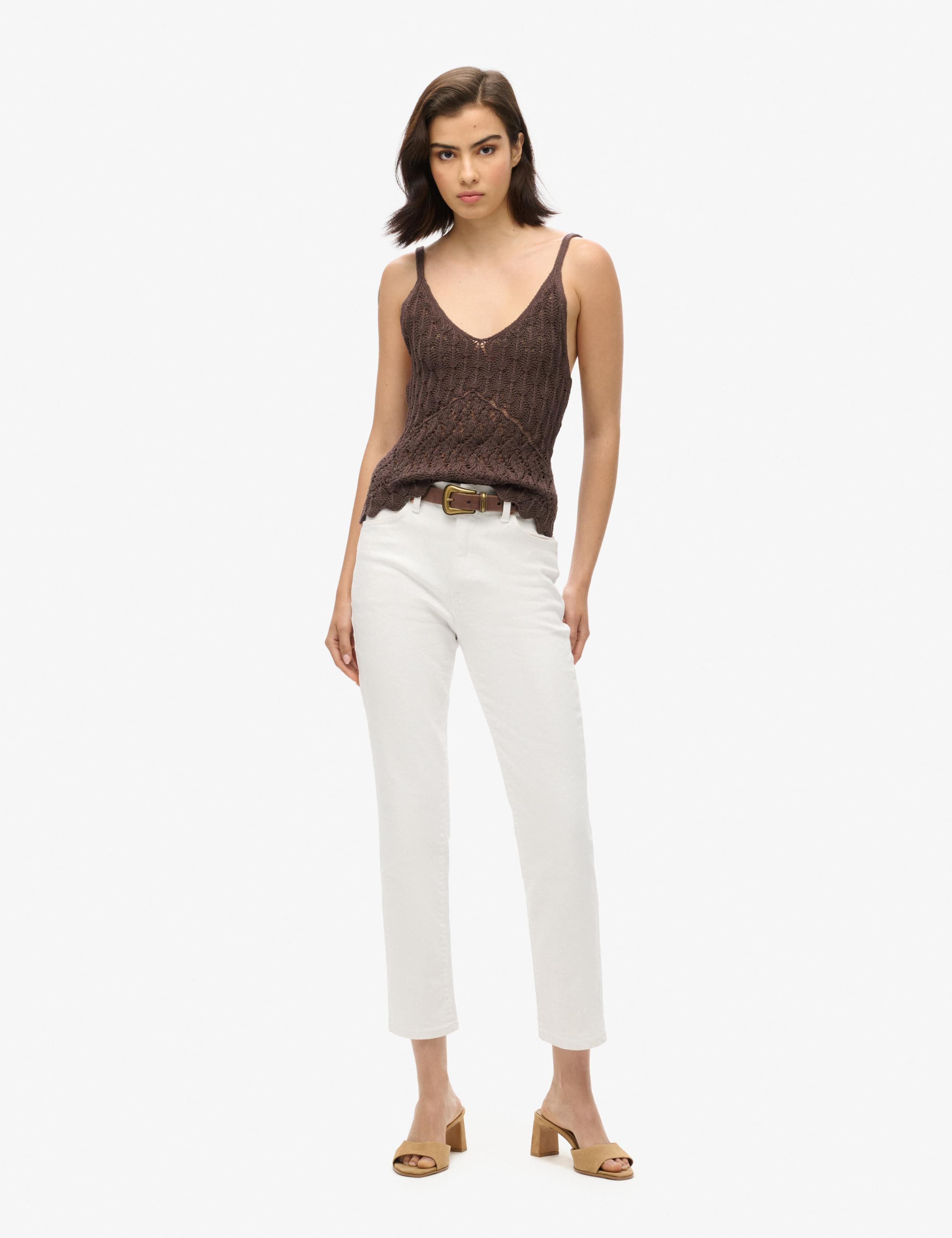 Cotton Rich V-Neck Knitted Cami 3 of 7
