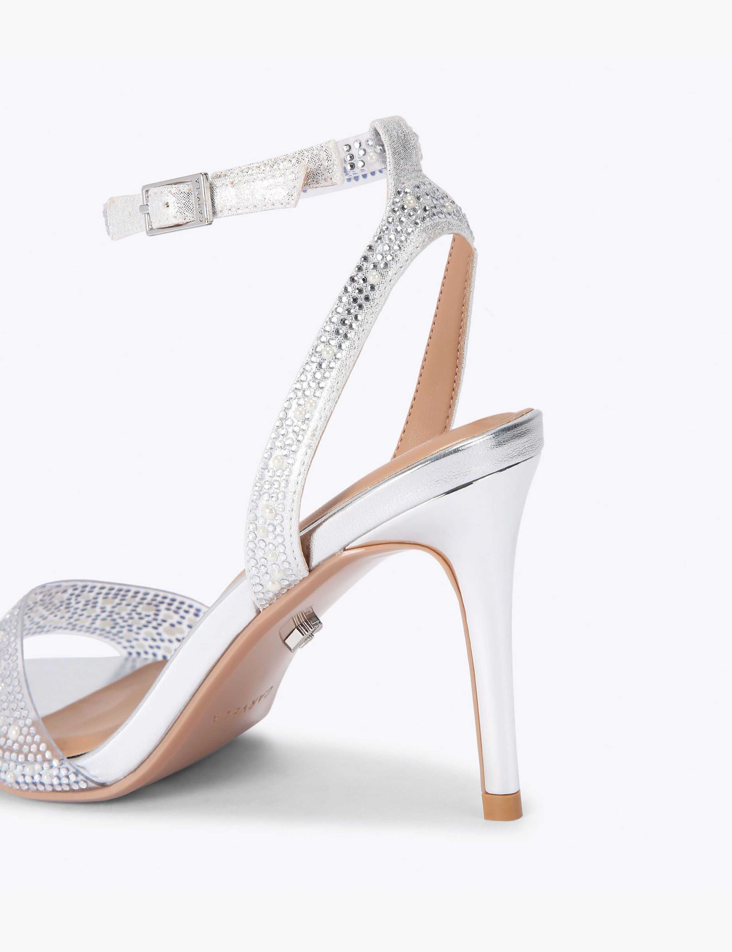 Sparkle Embellished Stiletto Heel Sandals 4 of 4