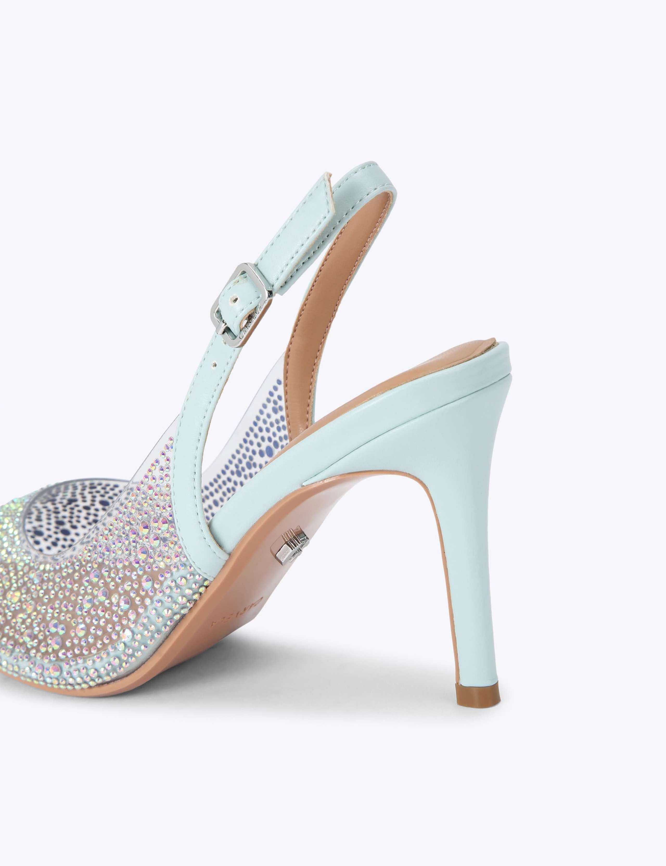 Sparkle Stiletto Heel Slingback Shoes 4 of 4