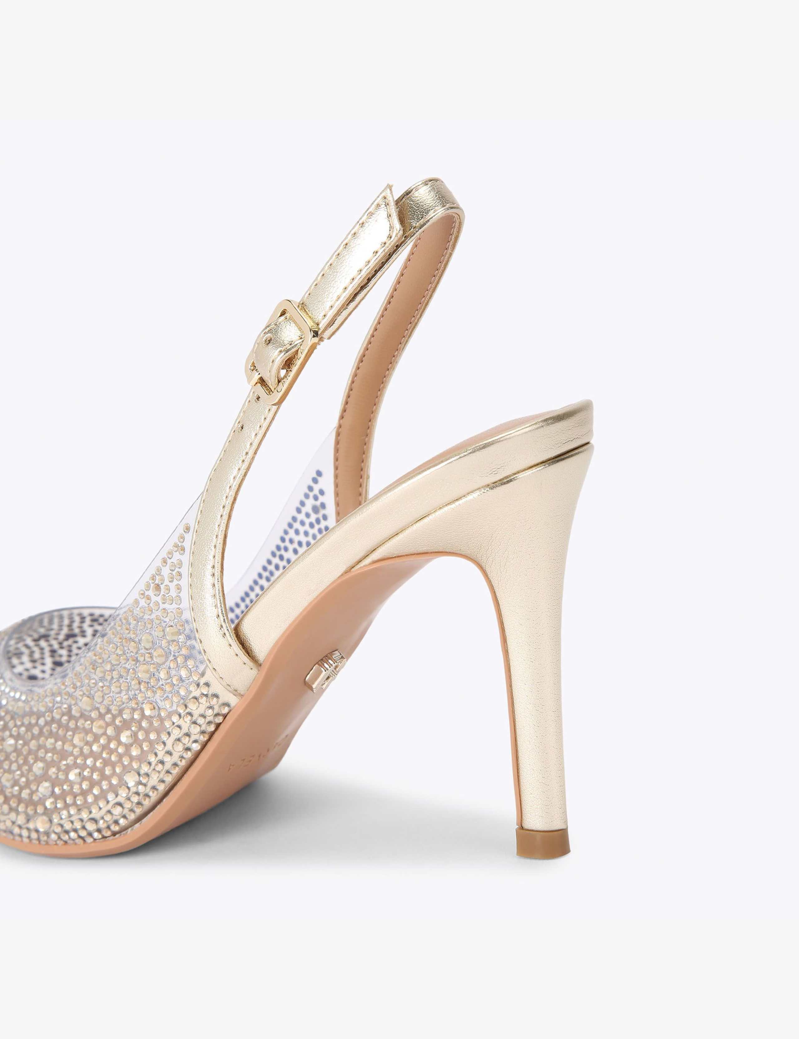 Sparkle Stiletto Heel Slingback Shoes 4 of 4