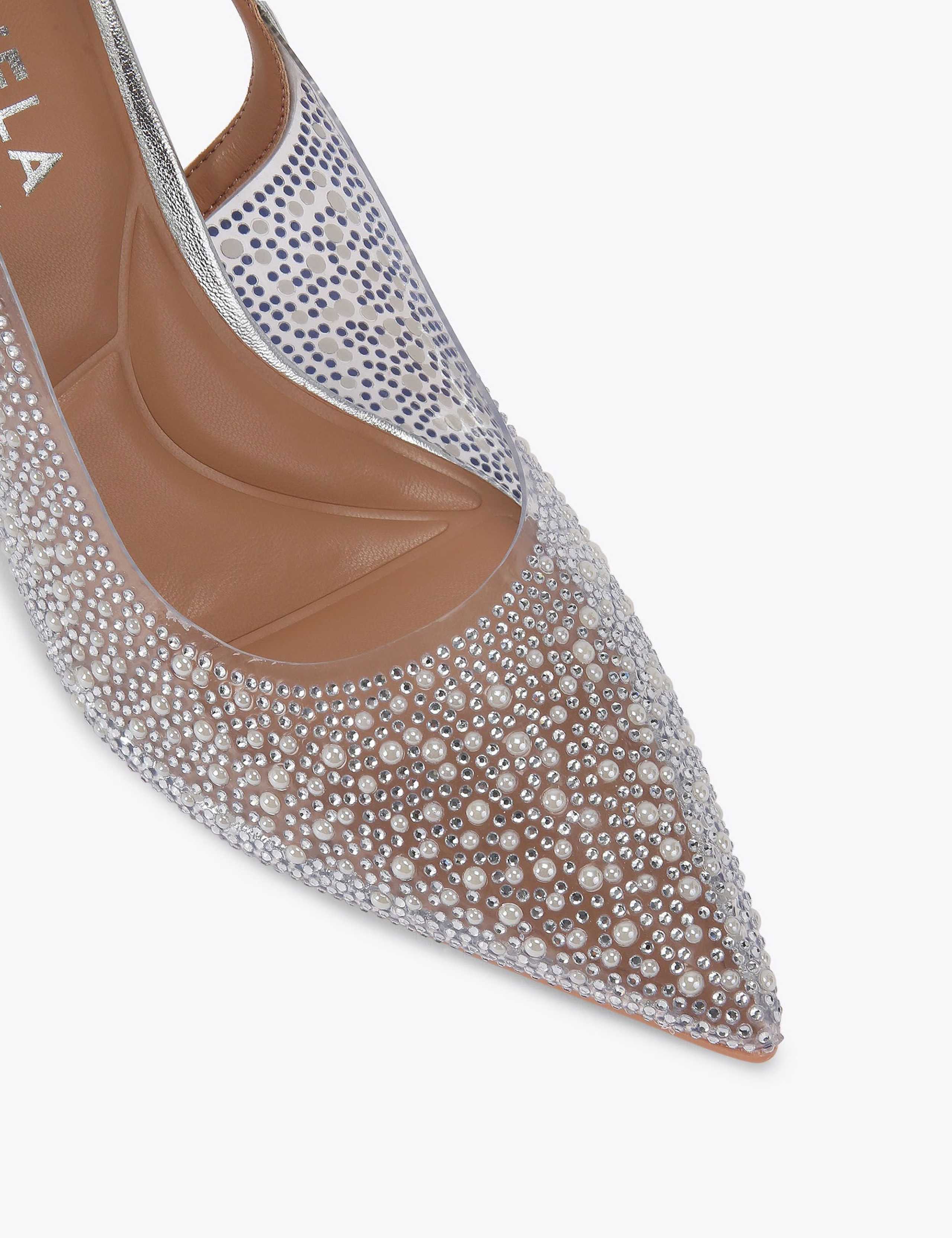 Sparkle Stiletto Heel Slingback Shoes 4 of 5