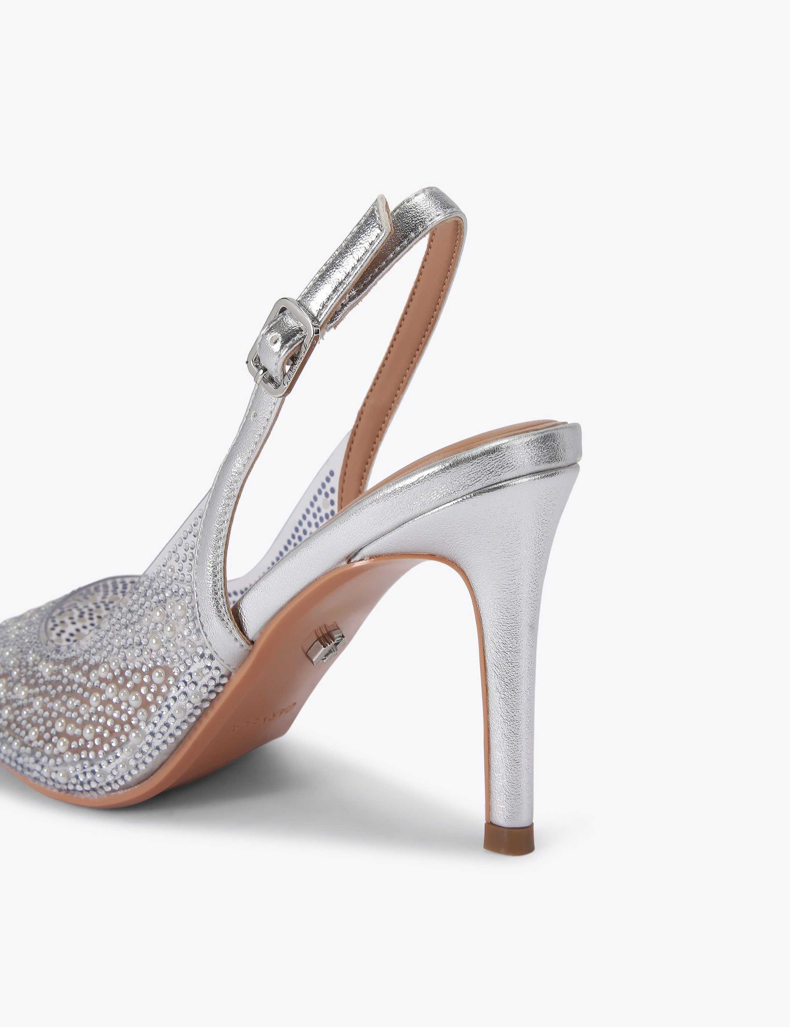 Sparkle Stiletto Heel Slingback Shoes 5 of 5