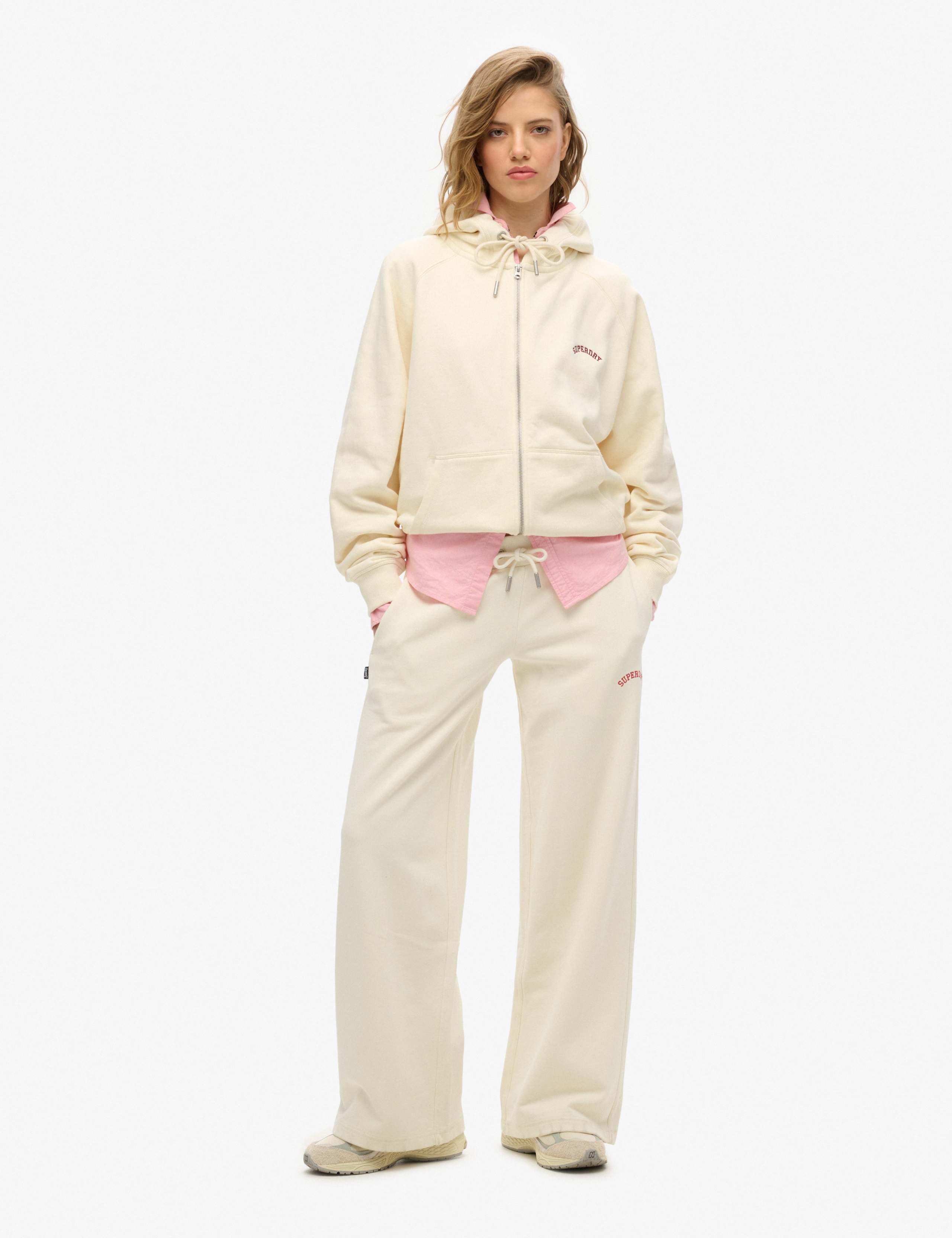 Pure Cotton Logo Wide Leg Joggers 3 of 5