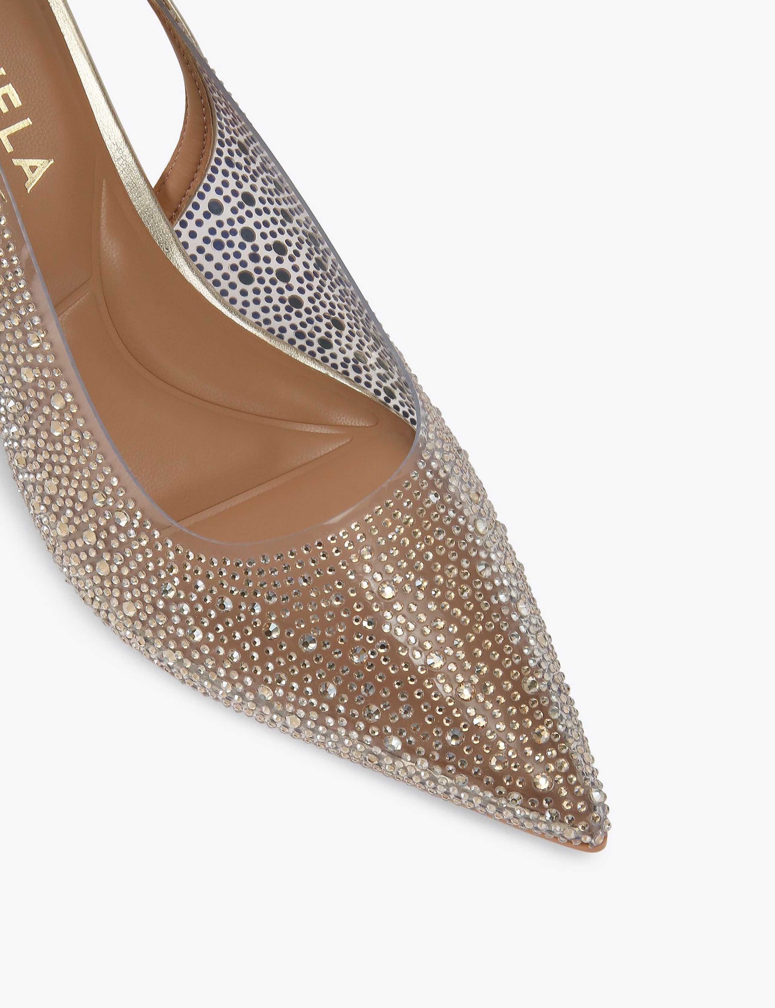 Embellished Stiletto Heel Slingback Shoes 4 of 5