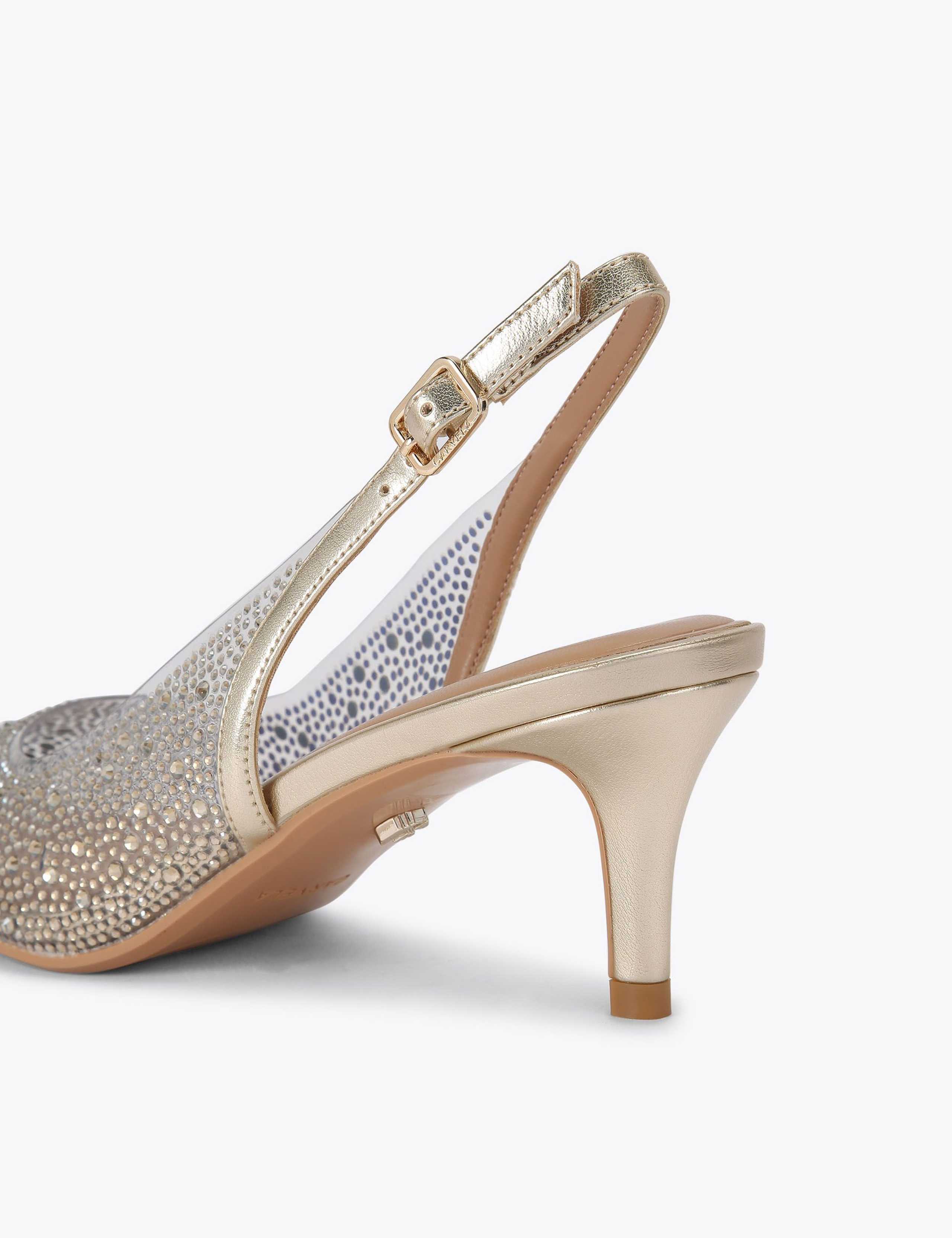 Embellished Stiletto Heel Slingback Shoes 5 of 5