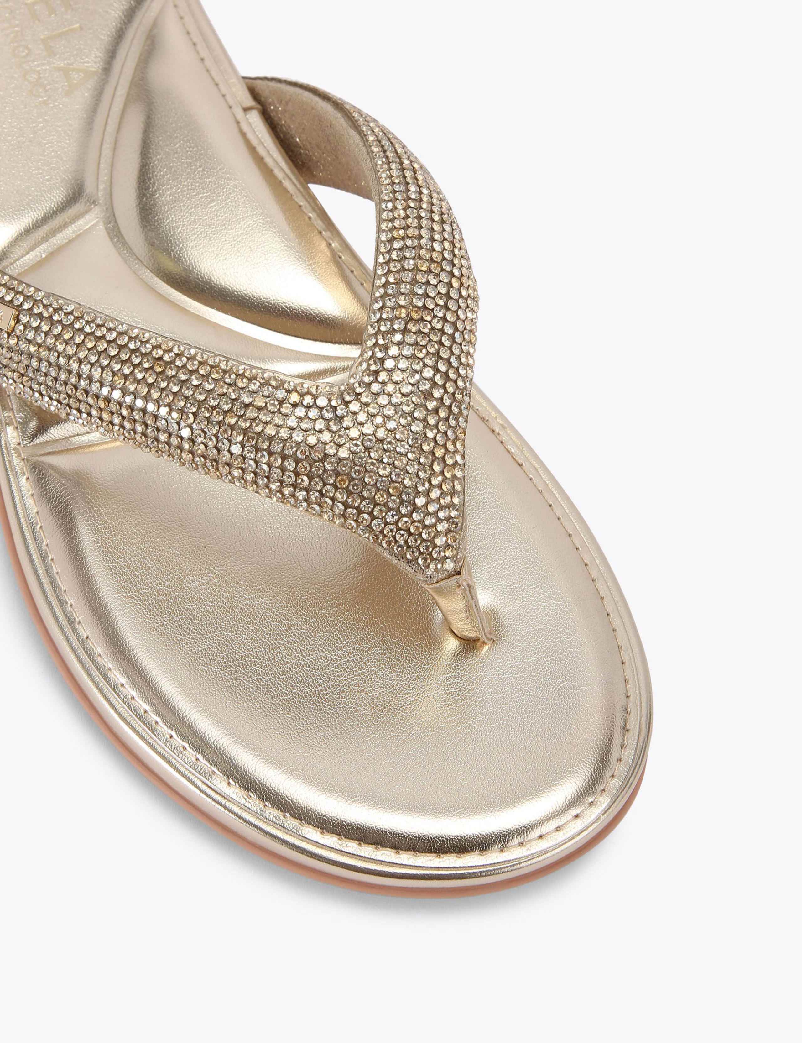 Embellished Flat Flip Flops 3 of 4
