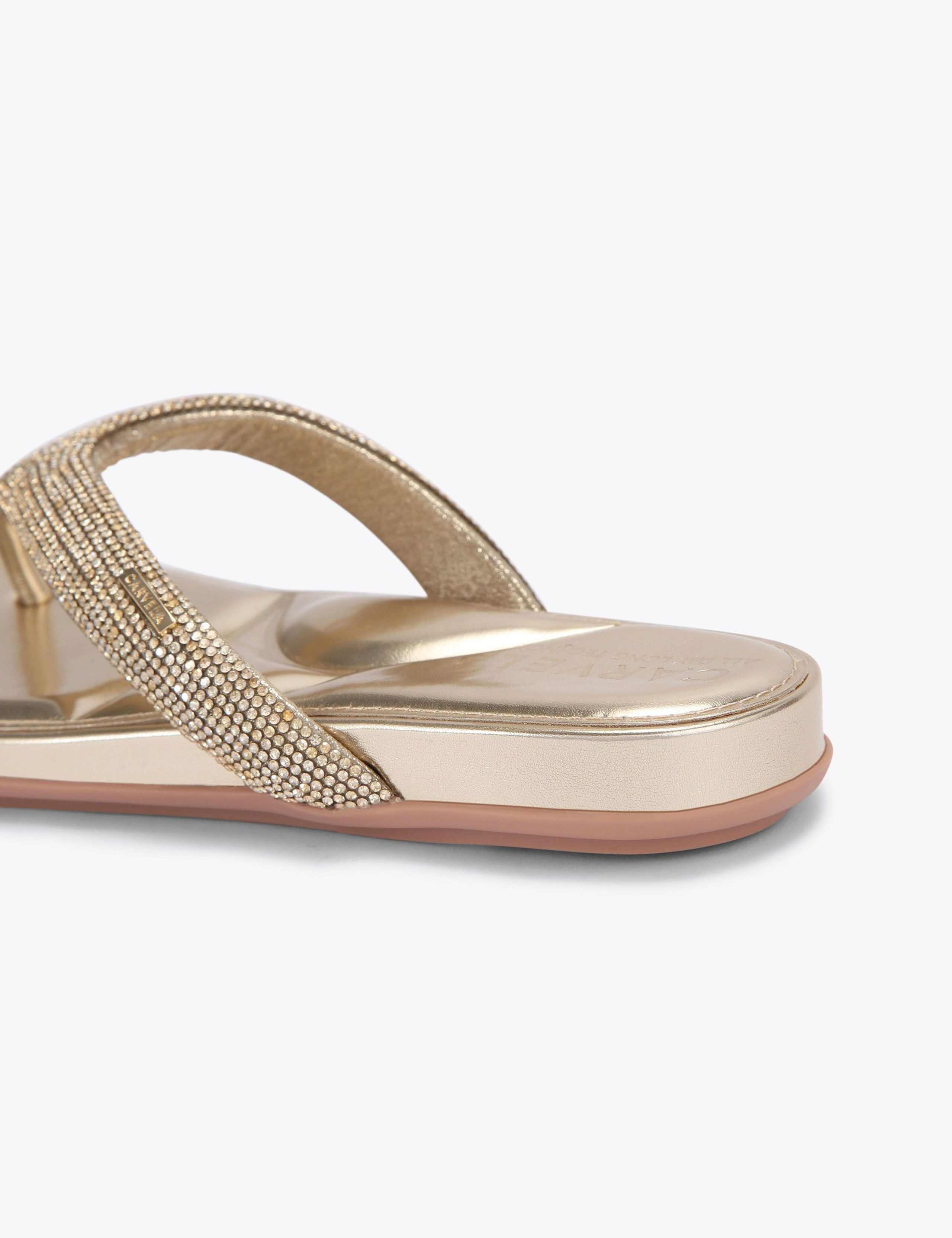 Embellished Flat Flip Flops 4 of 4