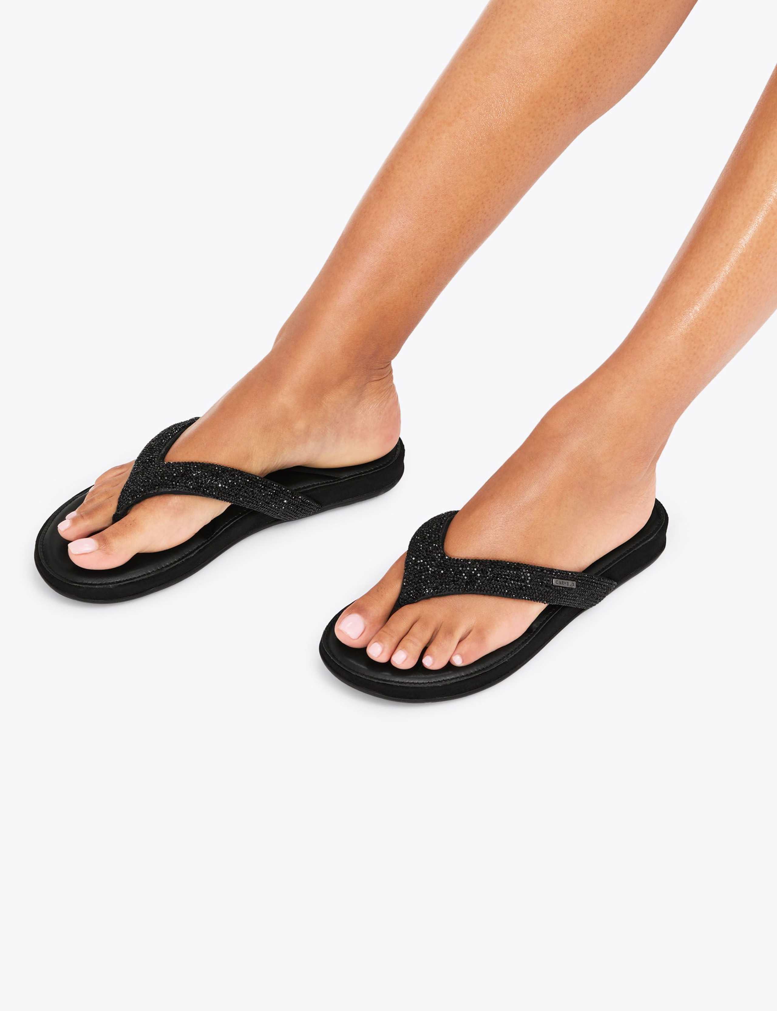 Embellished Flat Flip Flops 3 of 5