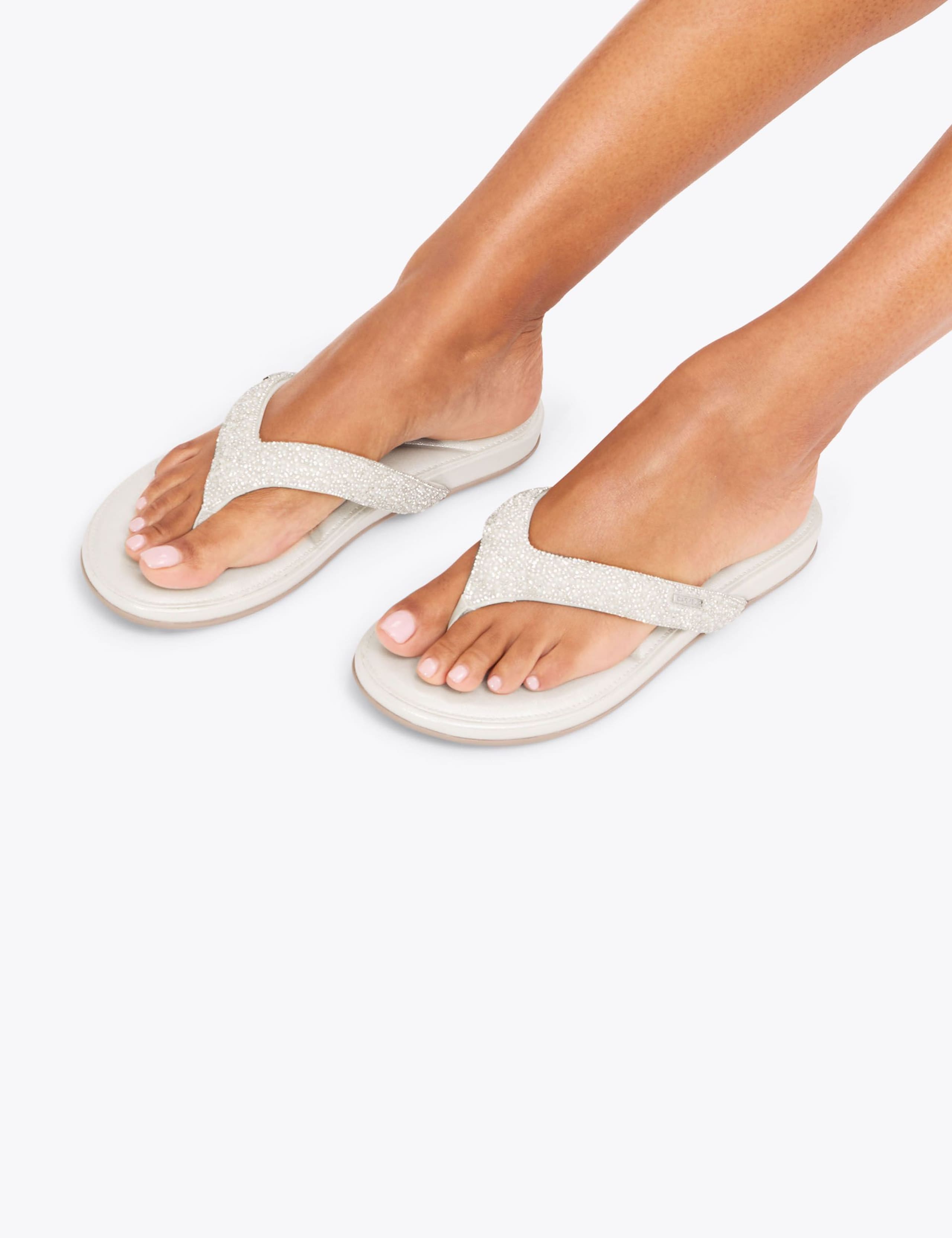 Embellished Flat Flip Flops 3 of 5