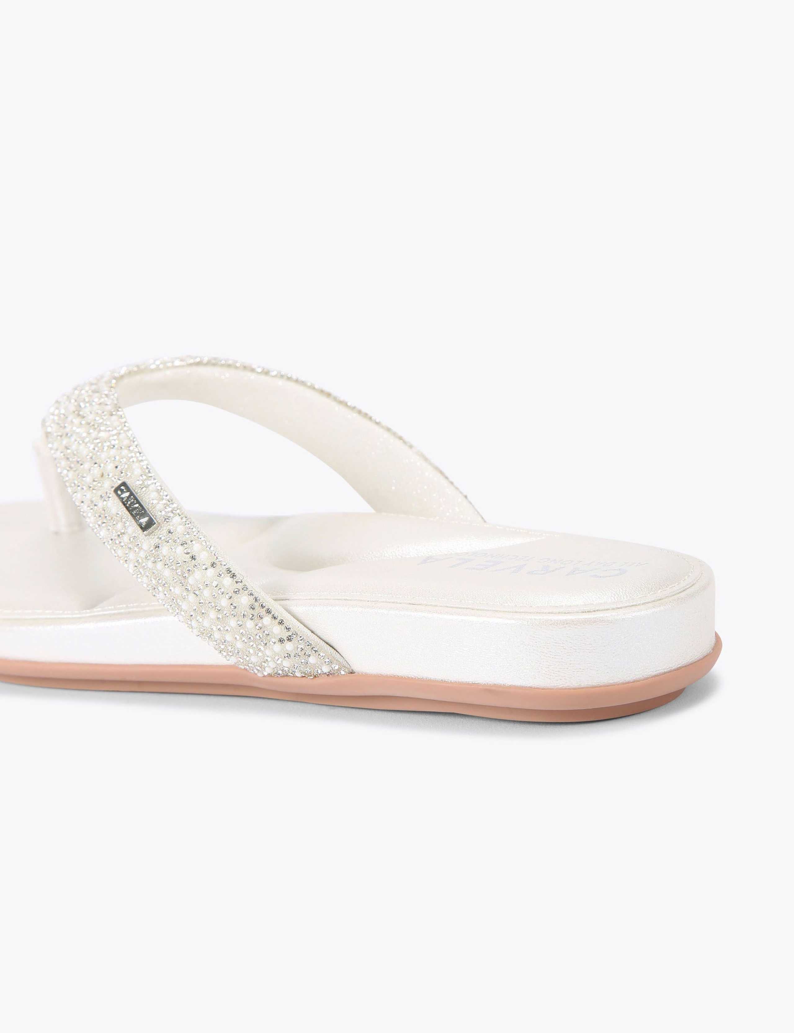 Embellished Flat Flip Flops 5 of 5