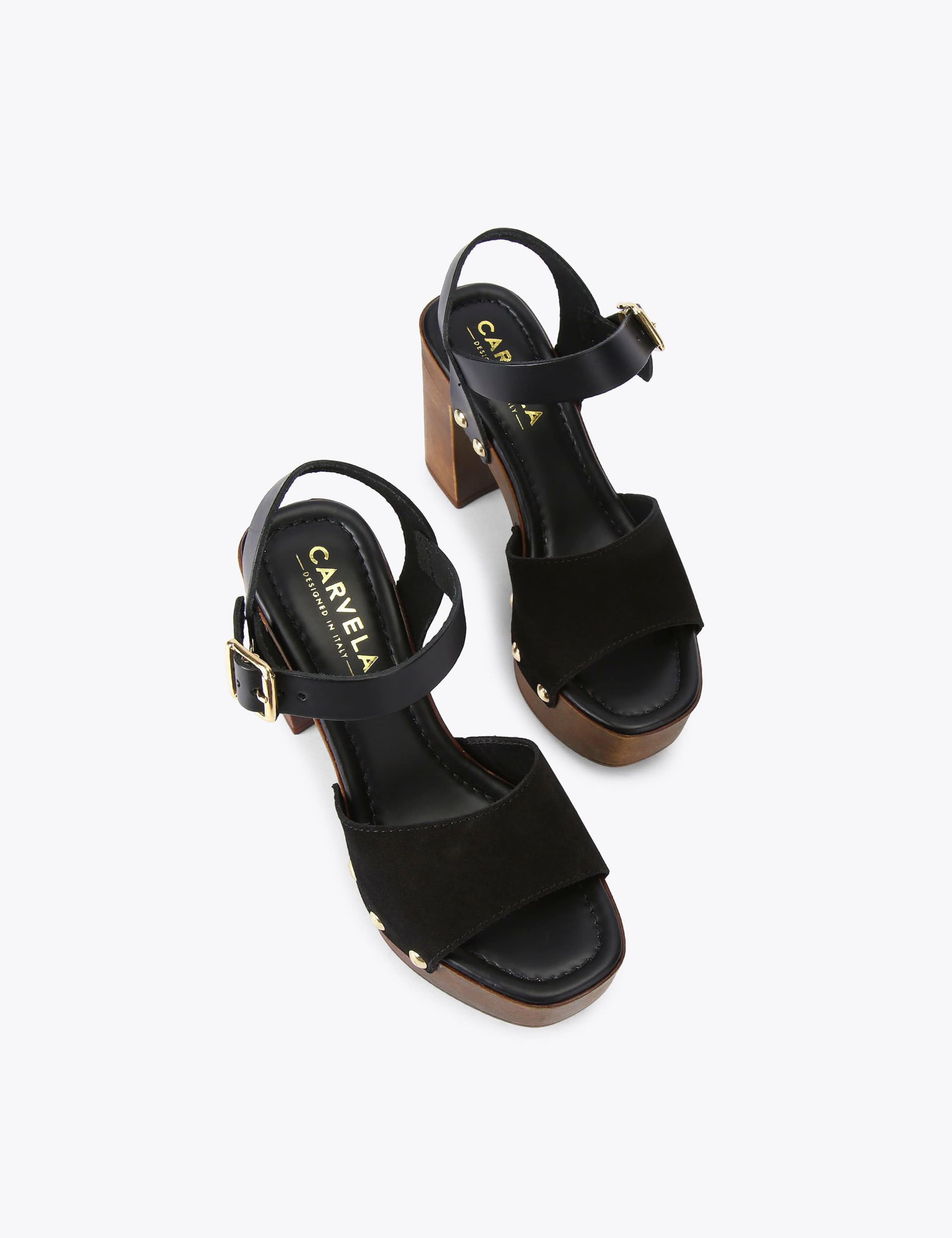 Leather Block Heel Clogs 2 of 4