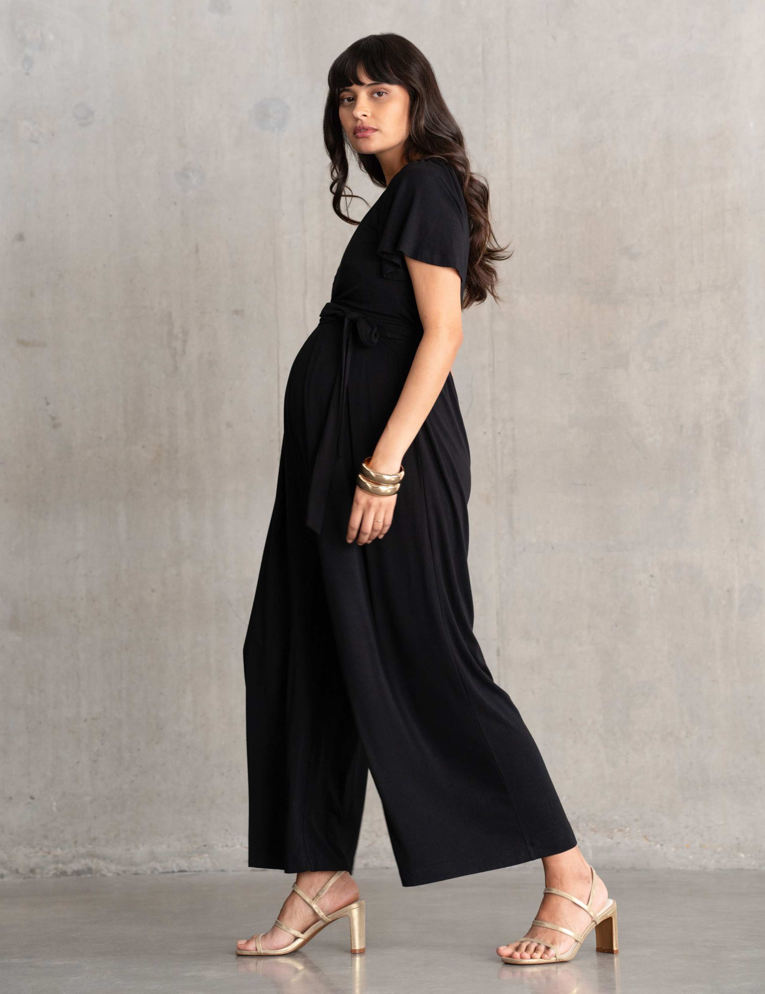 Maternity Jersey Wide Leg Jumpsuit 4 of 7