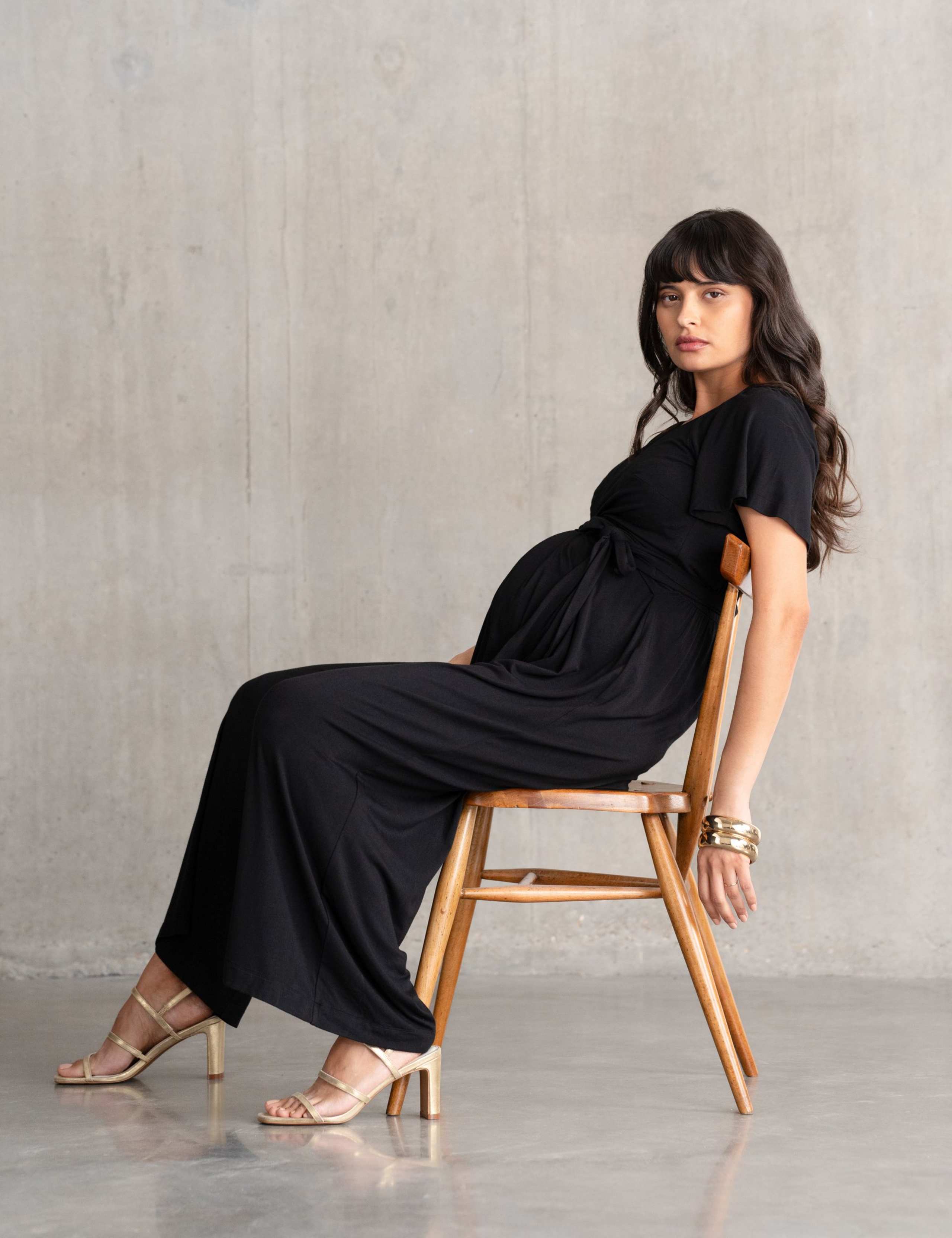 Maternity Jersey Wide Leg Jumpsuit 6 of 7