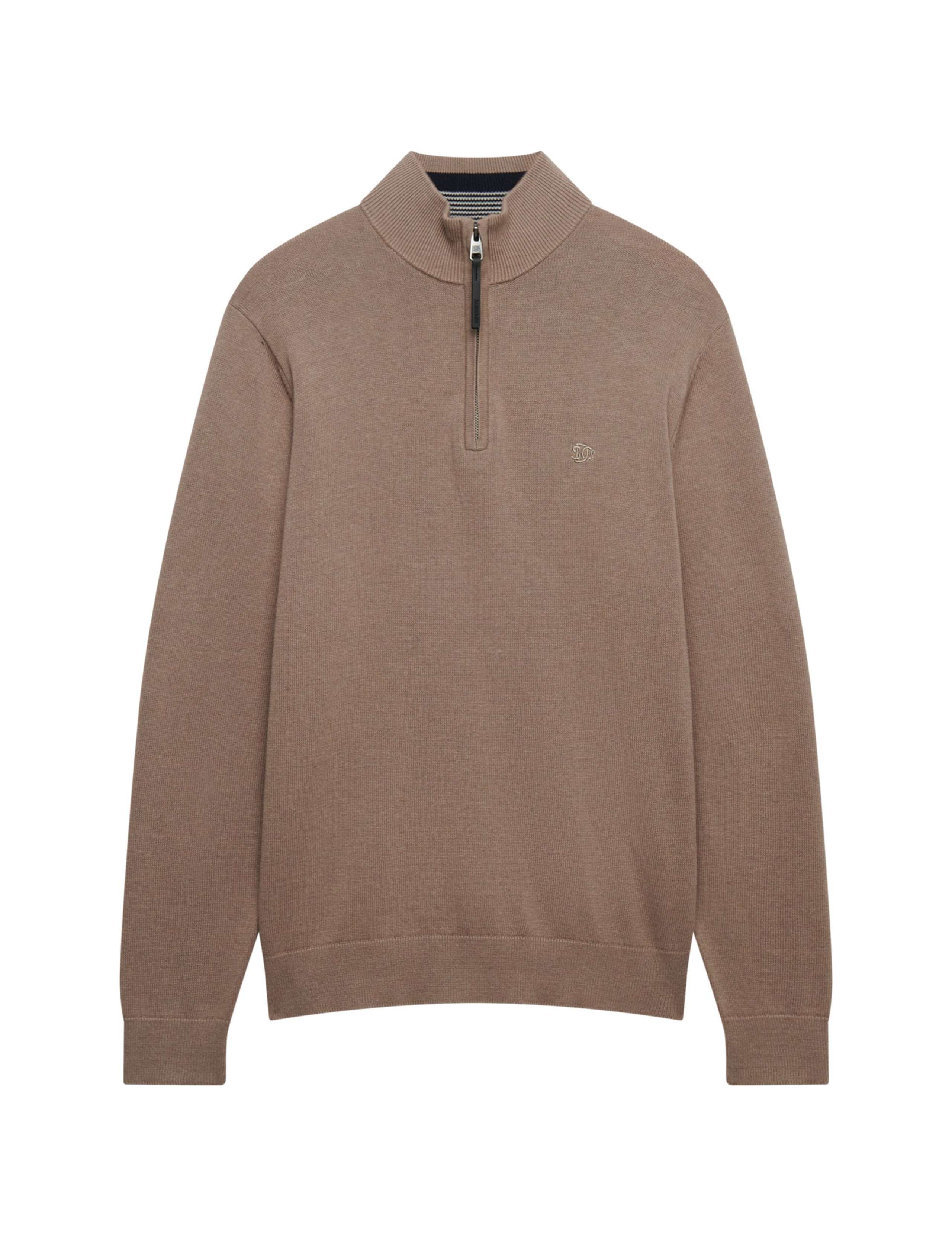 Pure Cotton Half Zip Jumper 2 of 2
