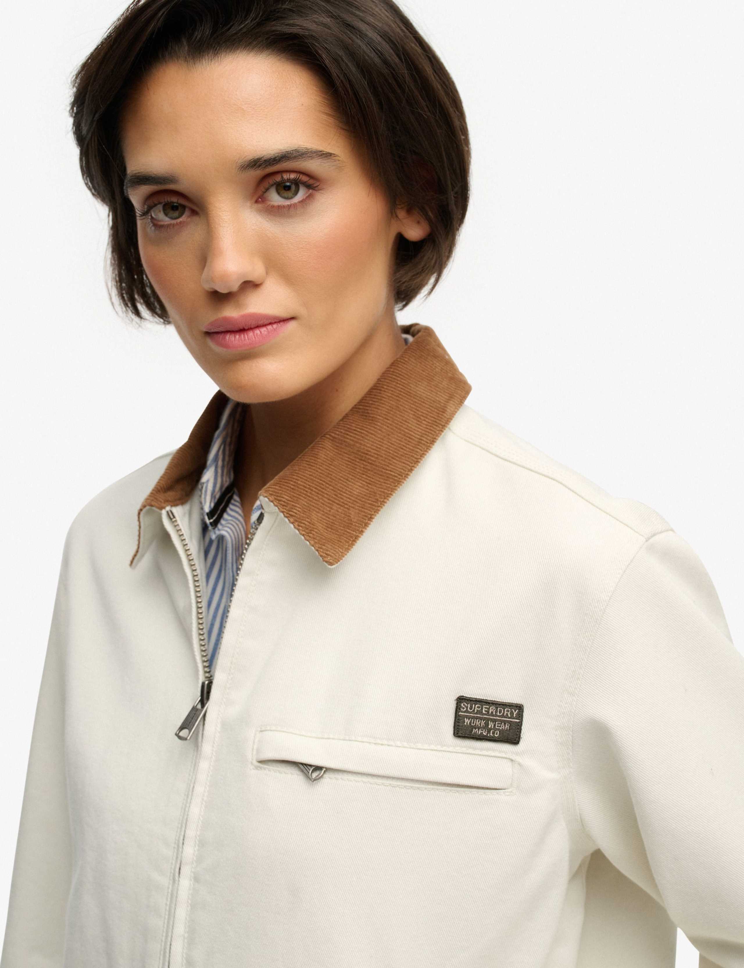 Cotton Rich Twill Cord Collar Utility Jacket 4 of 8