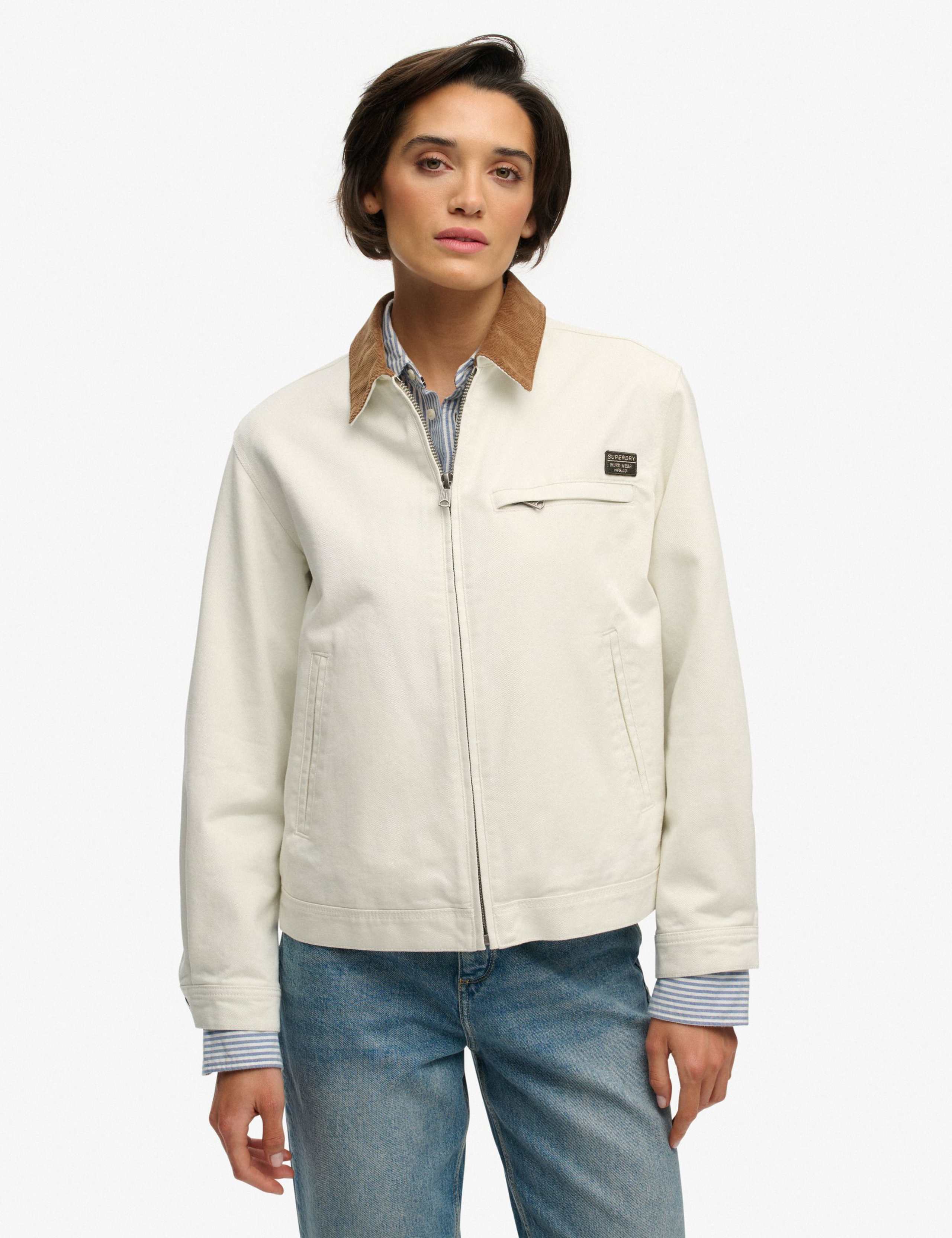 Cotton Rich Twill Cord Collar Utility Jacket 5 of 8