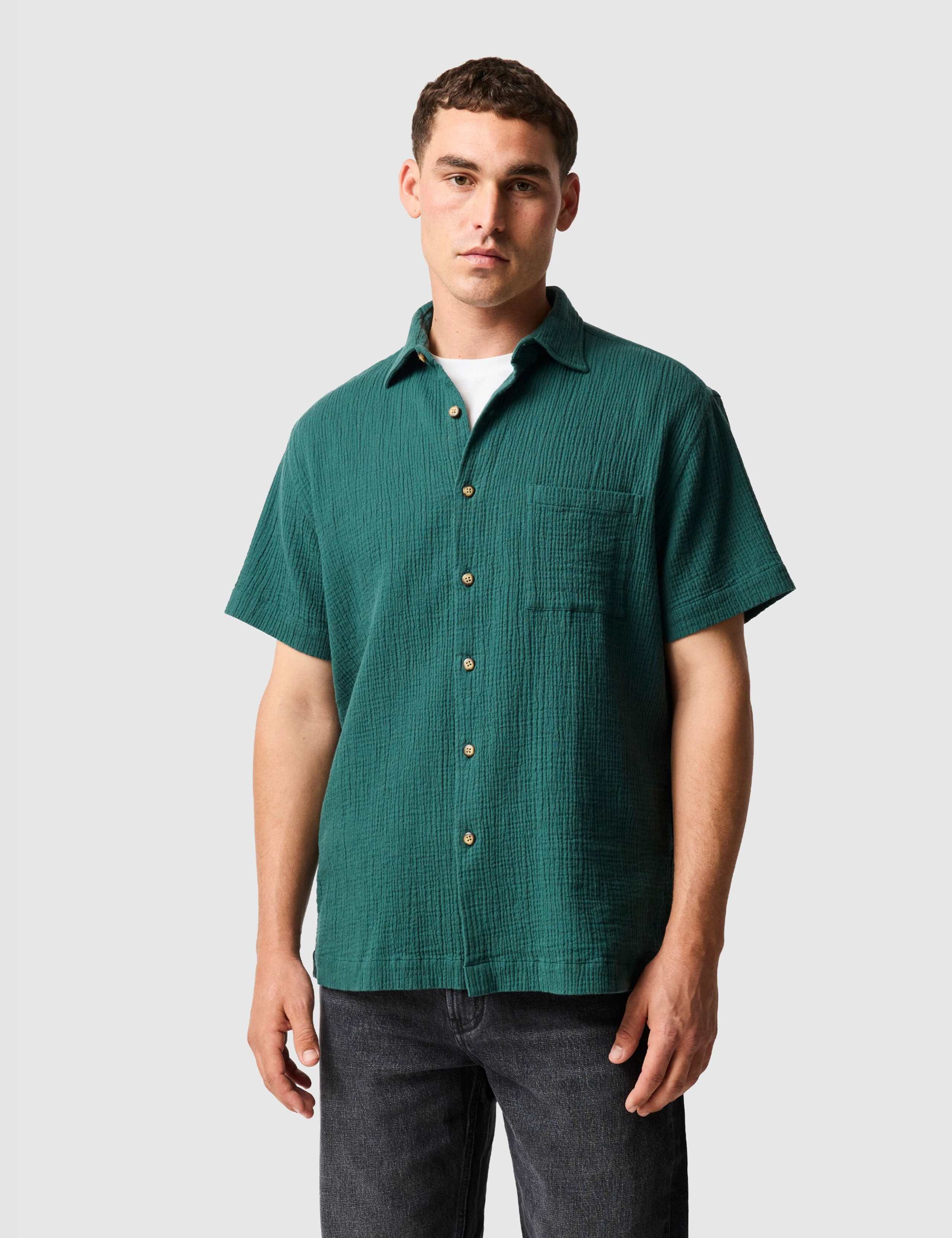 Adams Cotton Rich Textured Shirt 1 of 4