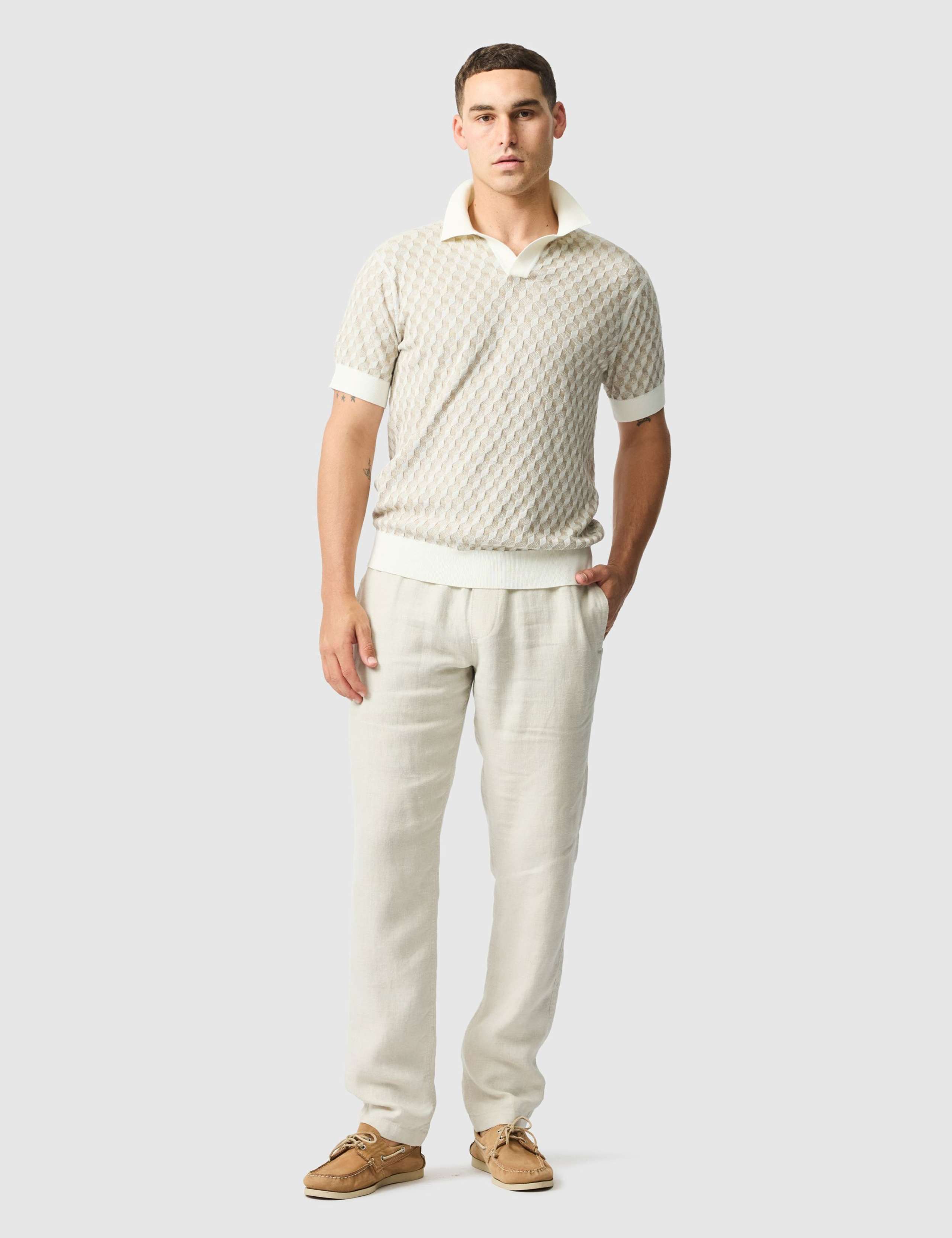 Galdfield Pure Cotton Knitted Polo Shirt 2 of 6