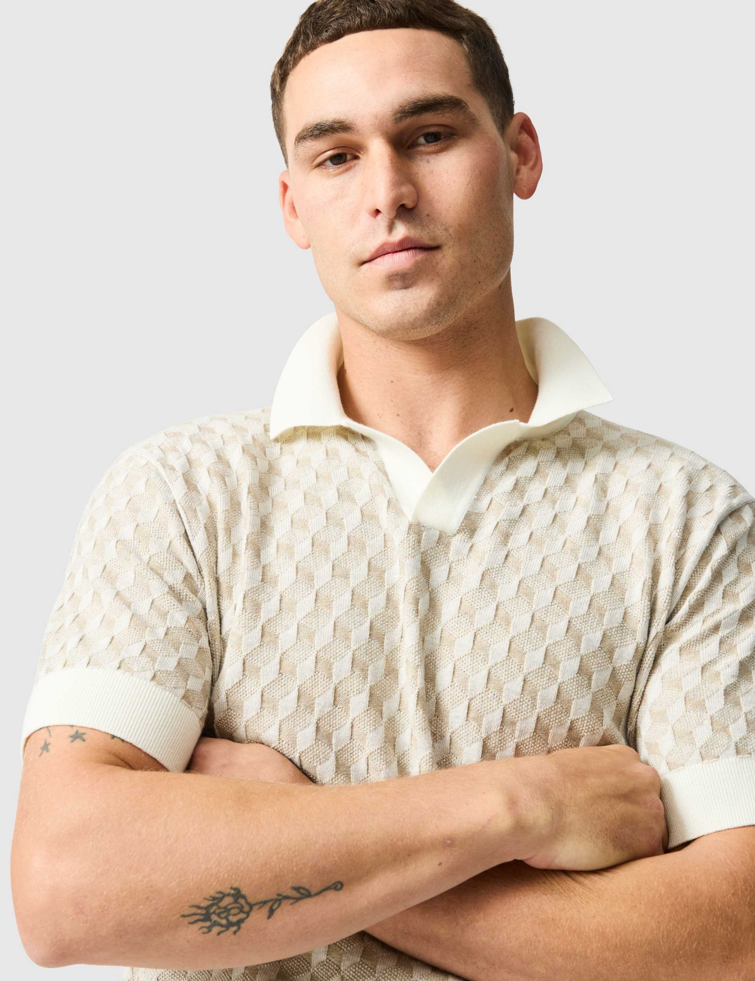 Galdfield Pure Cotton Knitted Polo Shirt 3 of 6