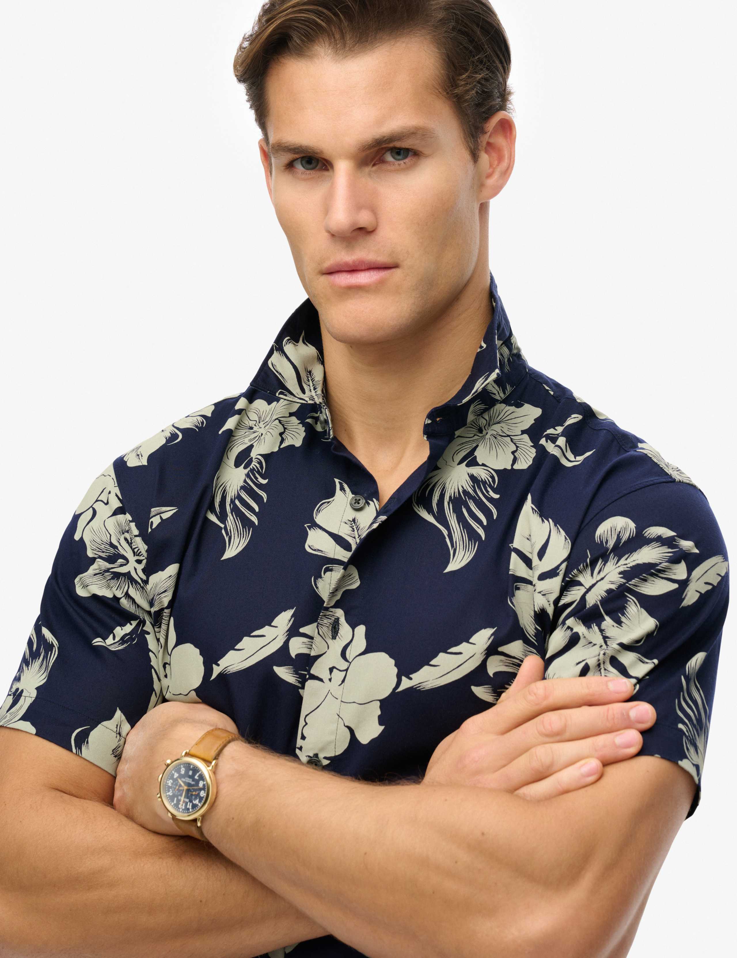 Cotton Blend Hawaiian Shirt 5 of 6